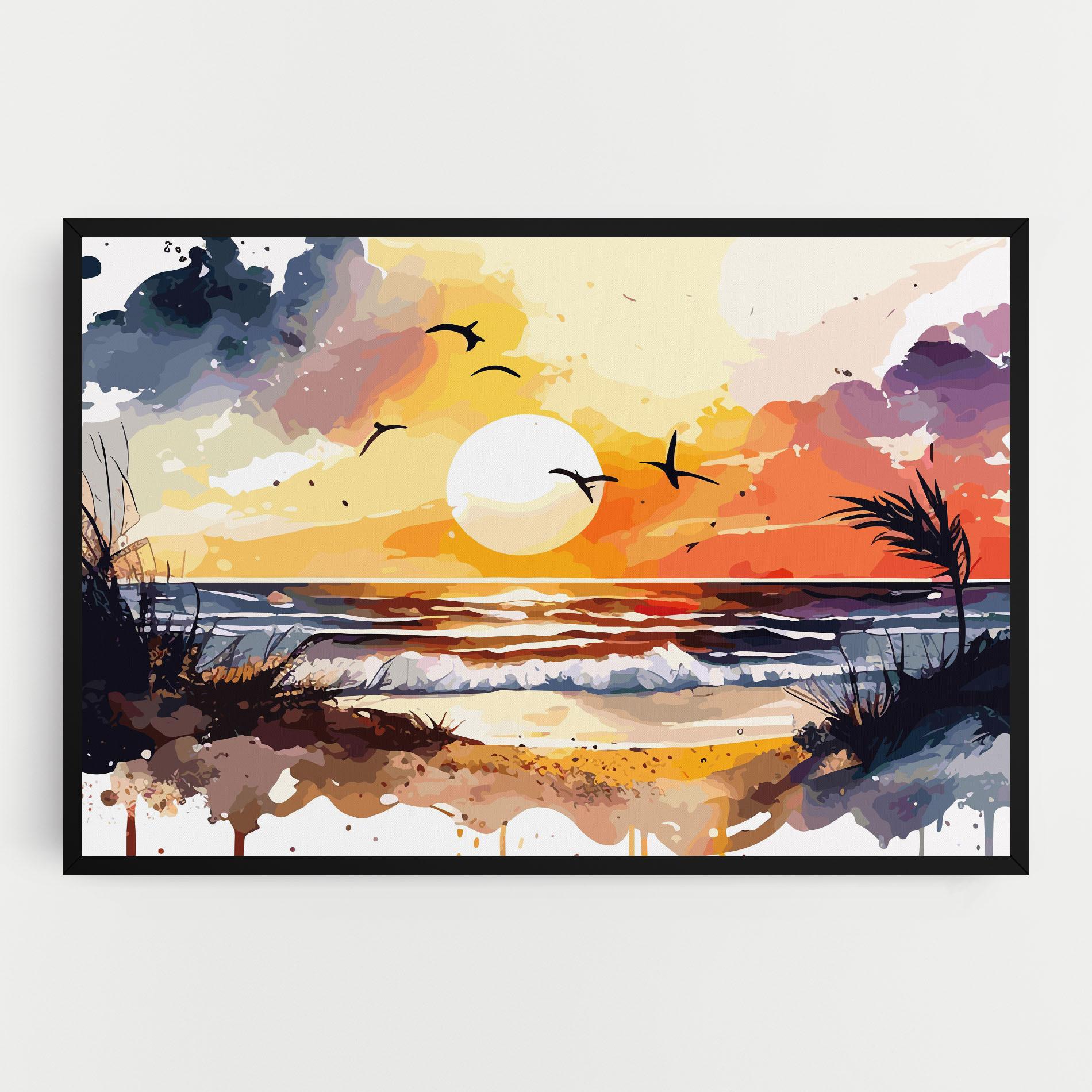 Tablou Canvas Sunset Art View mockup 0