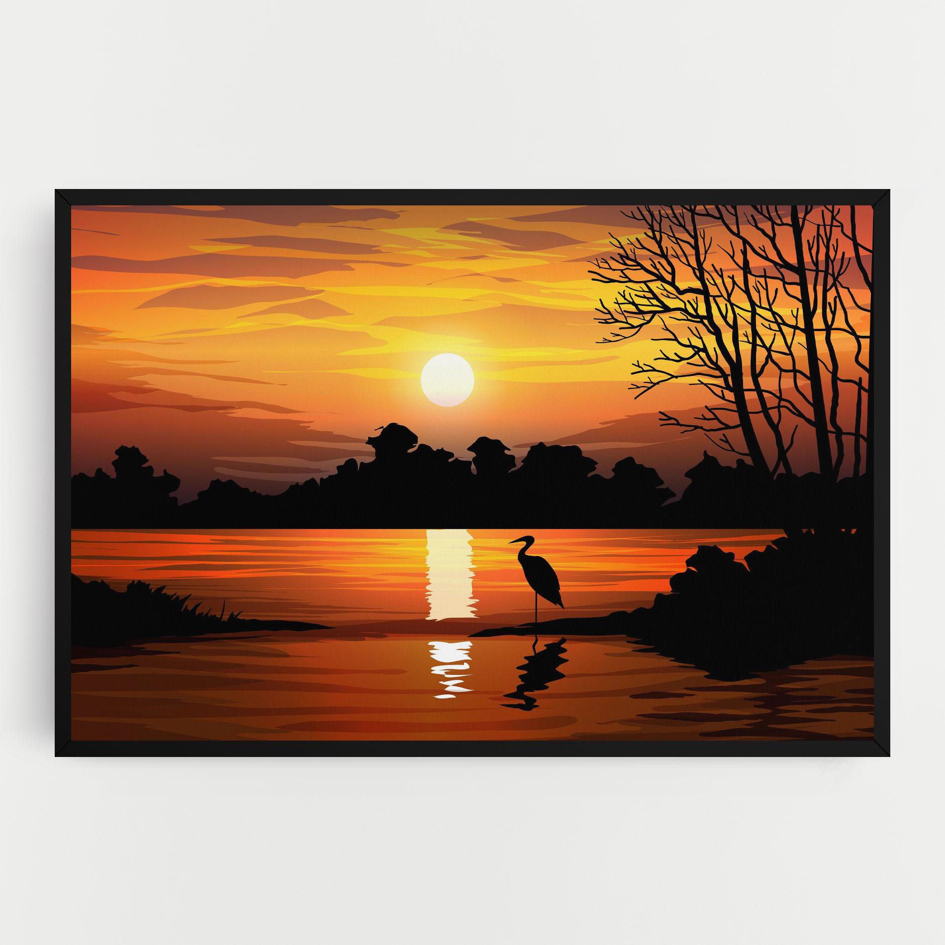 Tablou Canvas Sunset Land mockup 0