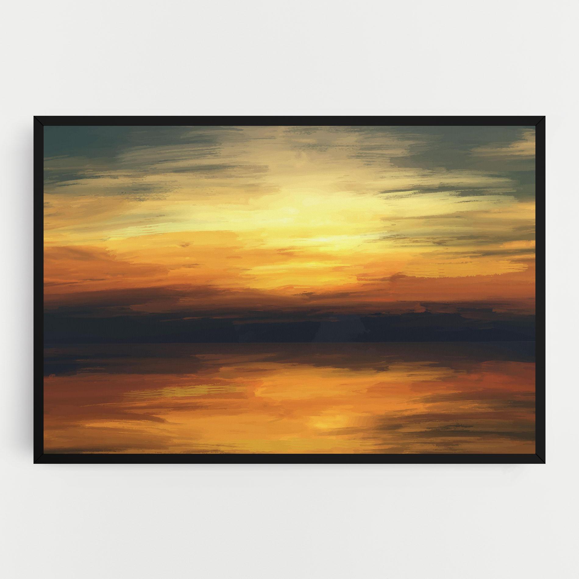 Tablou Canvas Sunset Oil Paint mockup 0