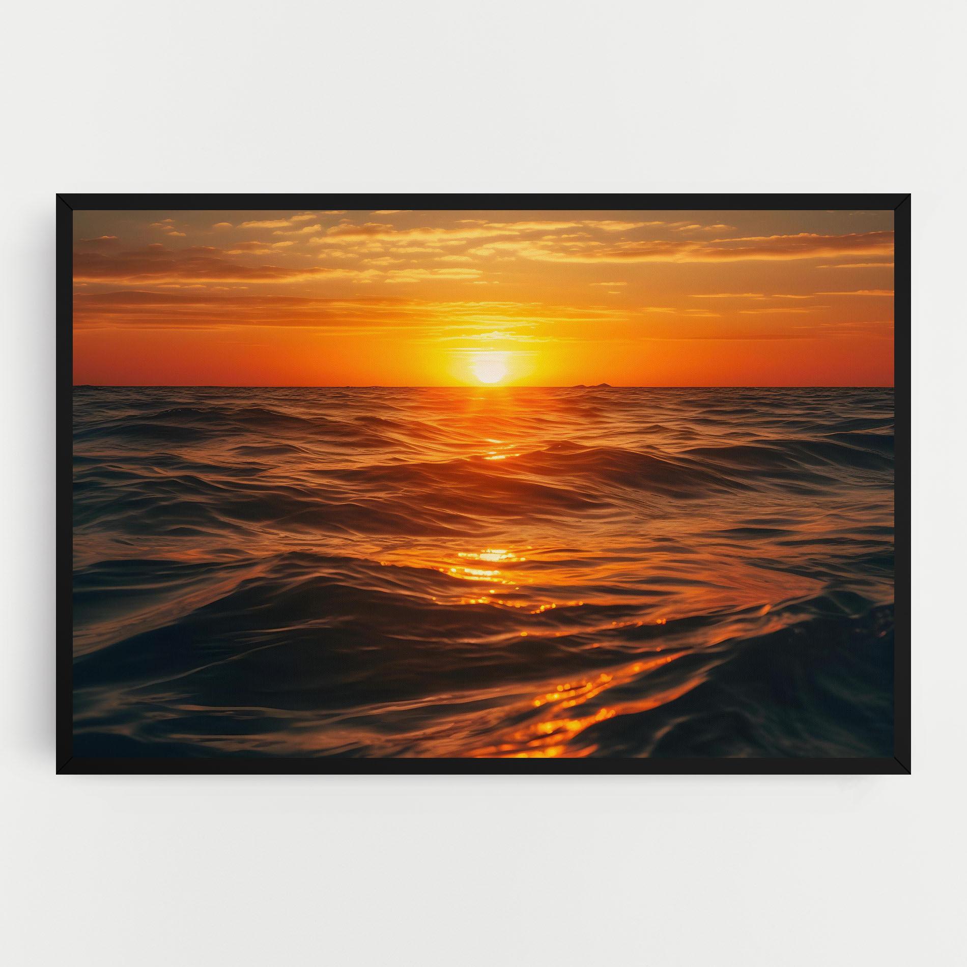 Tablou Canvas Waves During Sunset mockup 0