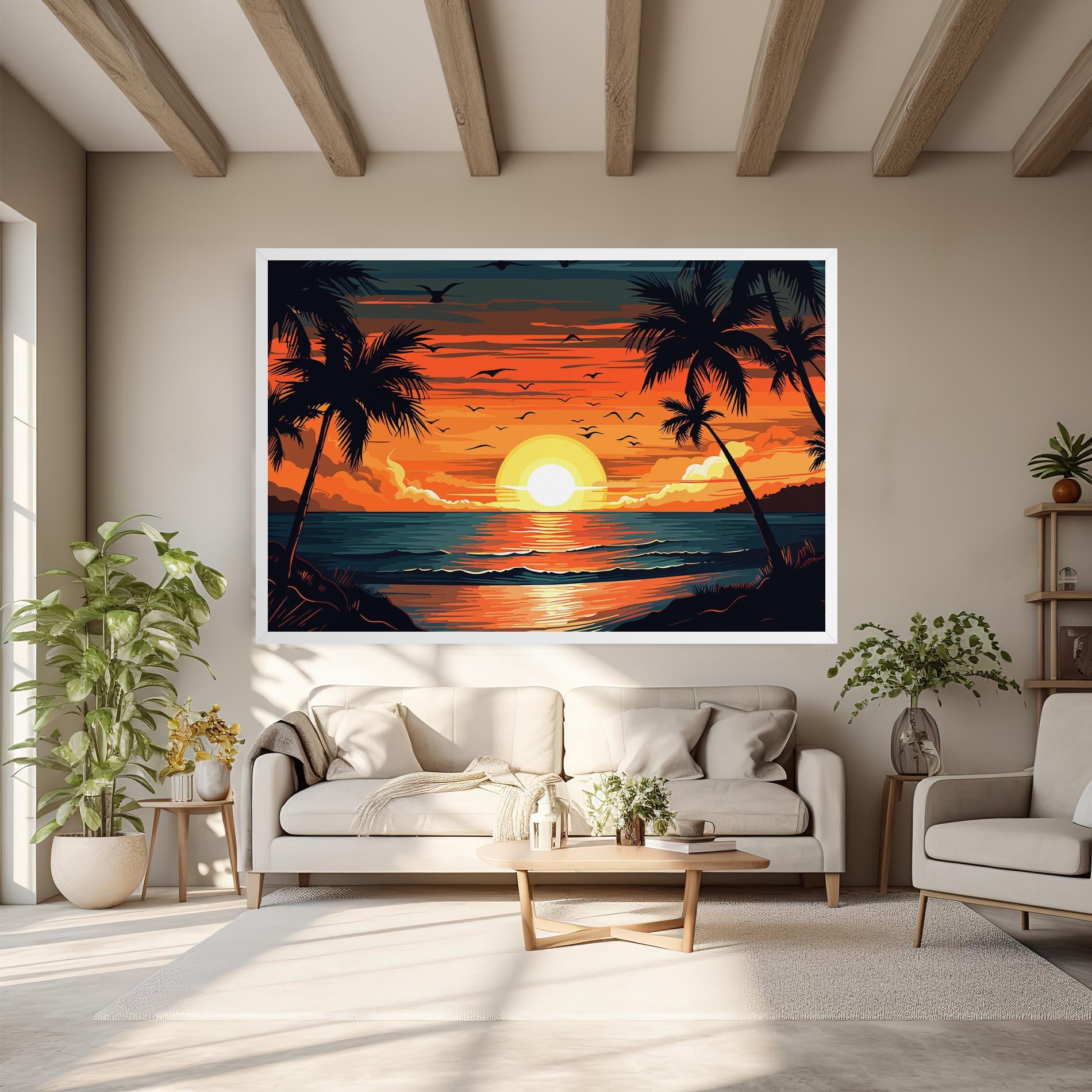 Tablou Canvas Amazing Sunset View mockup 6