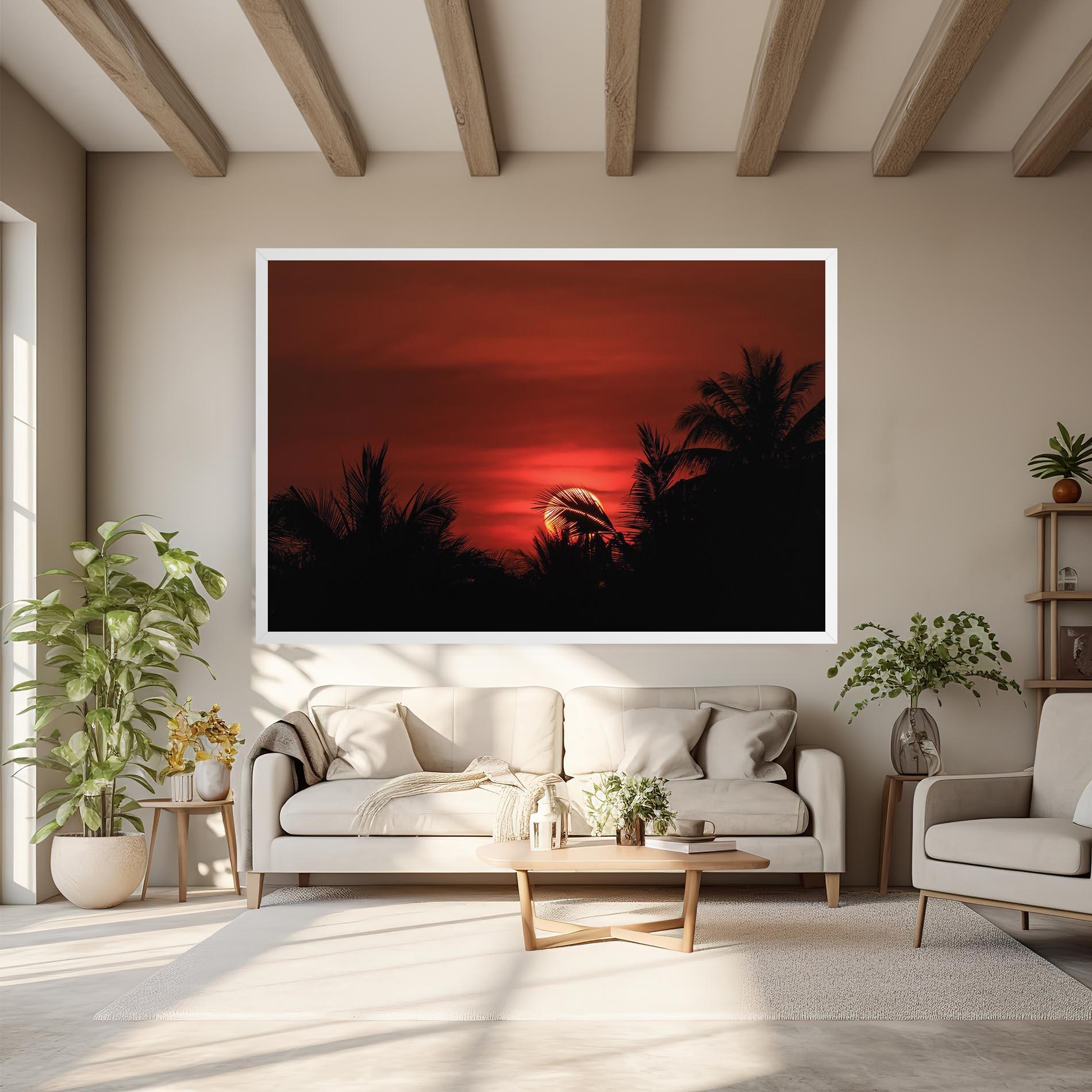 Tablou Canvas Coconuts Tree Sunset mockup 6