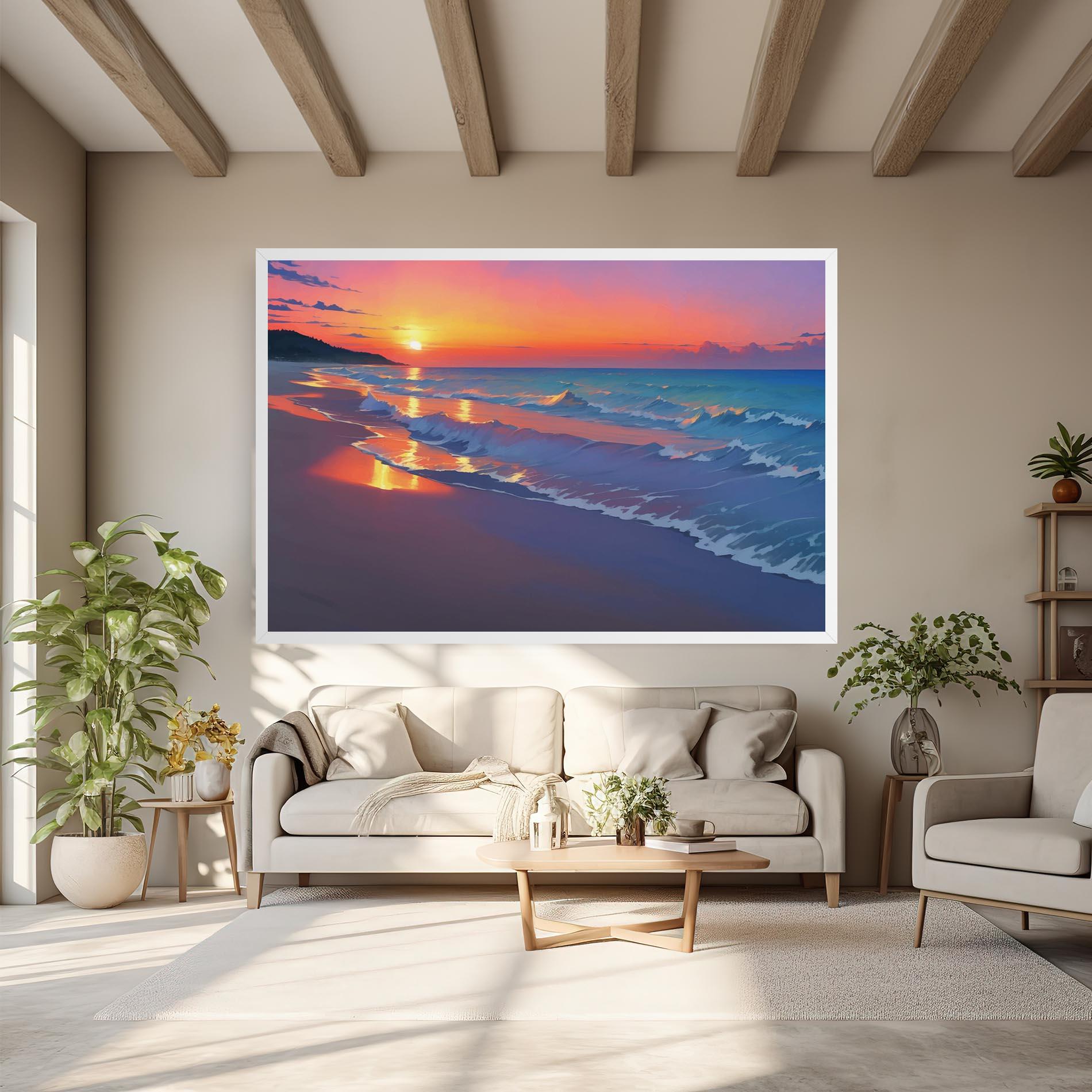 Tablou Canvas Dreamy Beach Sunset mockup 6