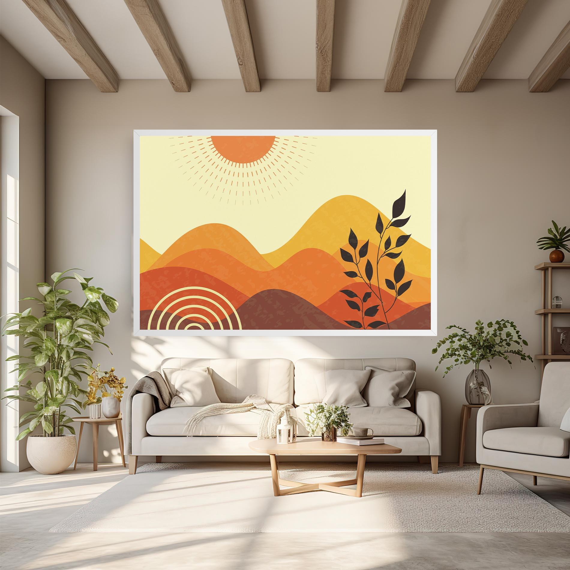 Tablou Canvas Minimalist Sunset Art mockup 6