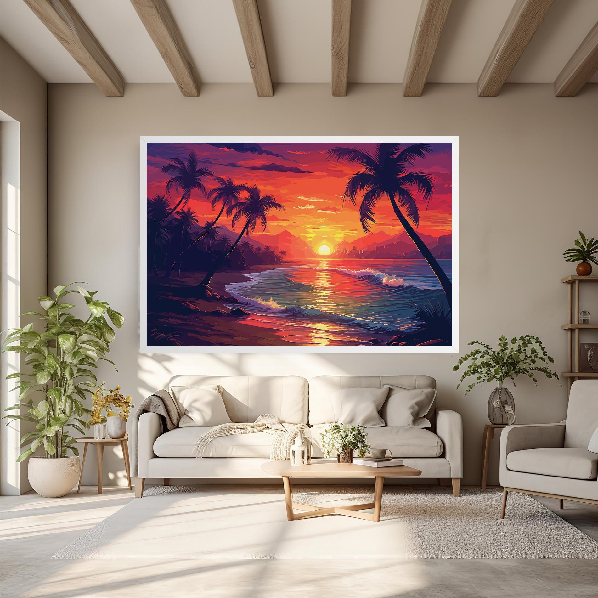 Tablou Canvas Purple Orange Sunlight mockup 6