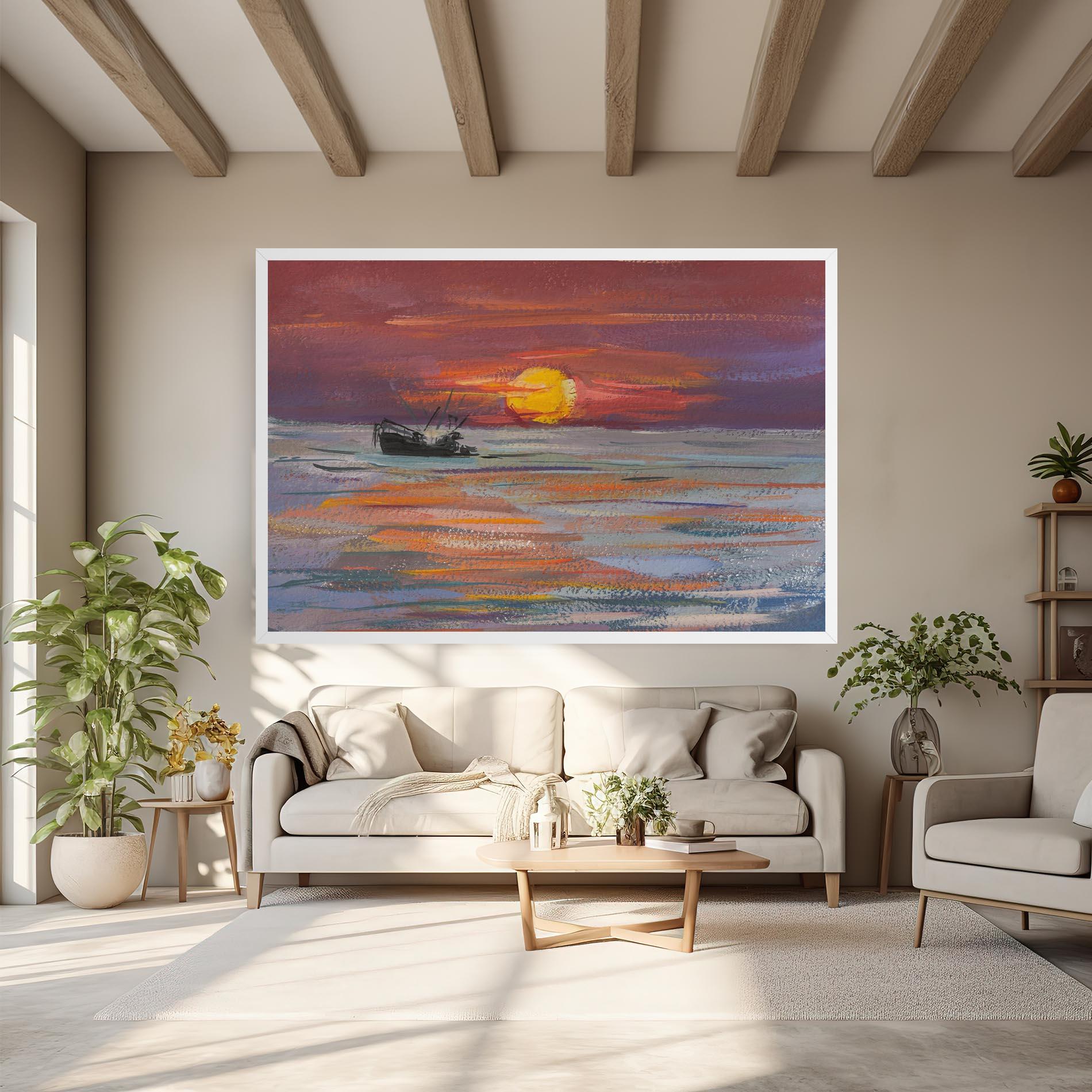 Tablou Canvas Sea Ship Painting mockup 6