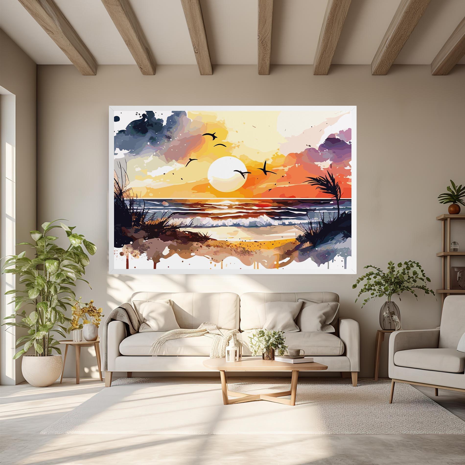 Tablou Canvas Sunset Art View mockup 6