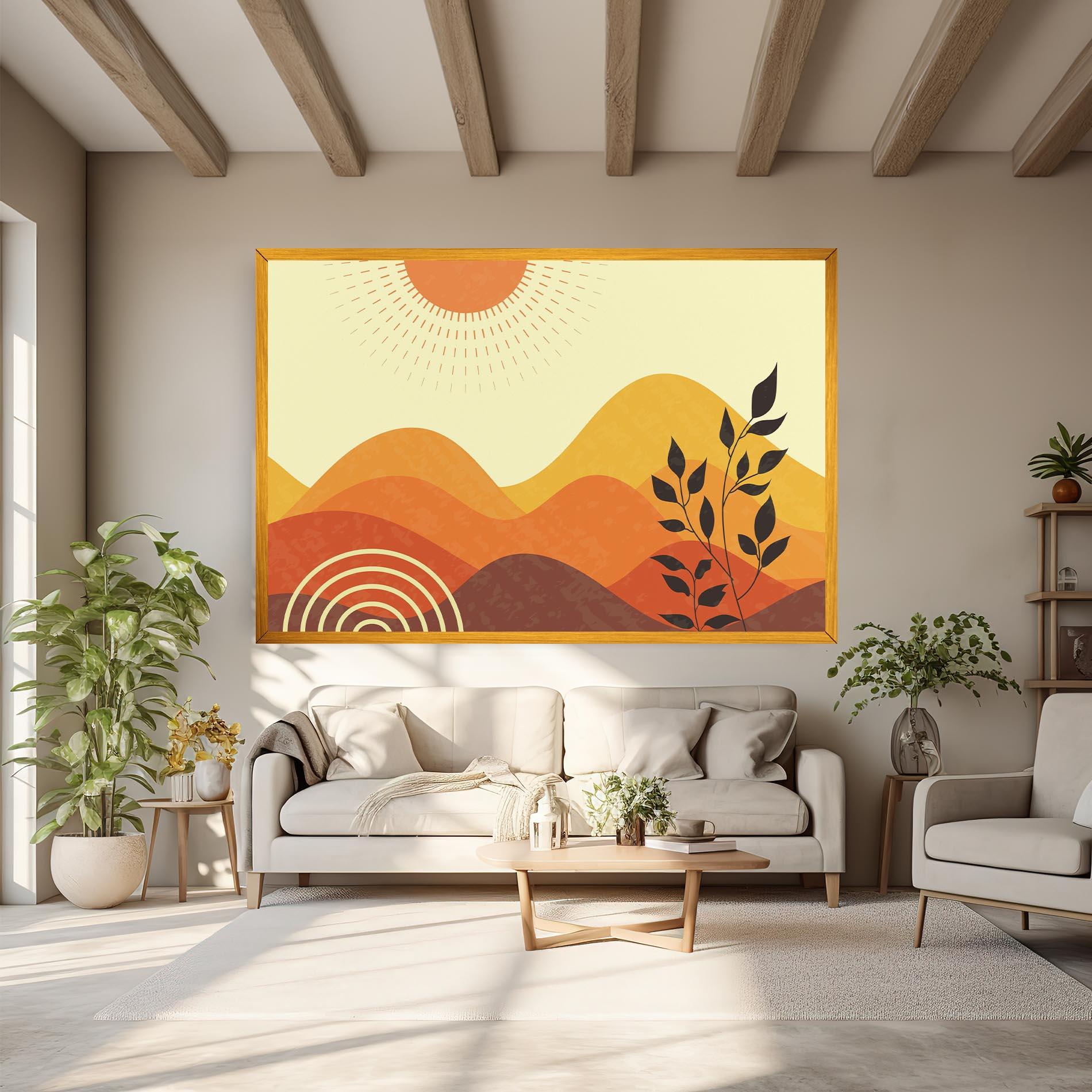 Tablou Canvas Minimalist Sunset Art mockup 6