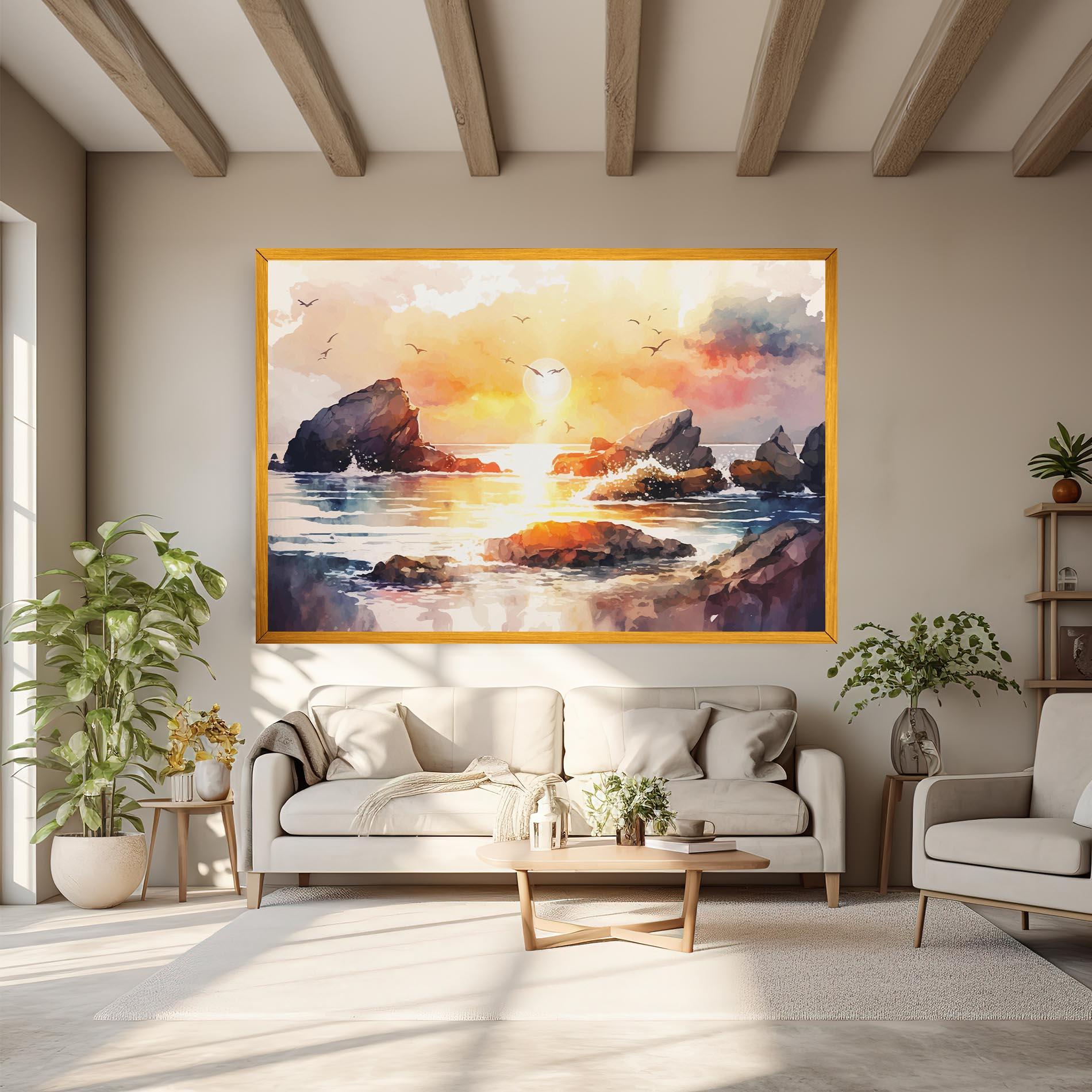 Tablou Canvas Pretty Pastel Sunset mockup 6