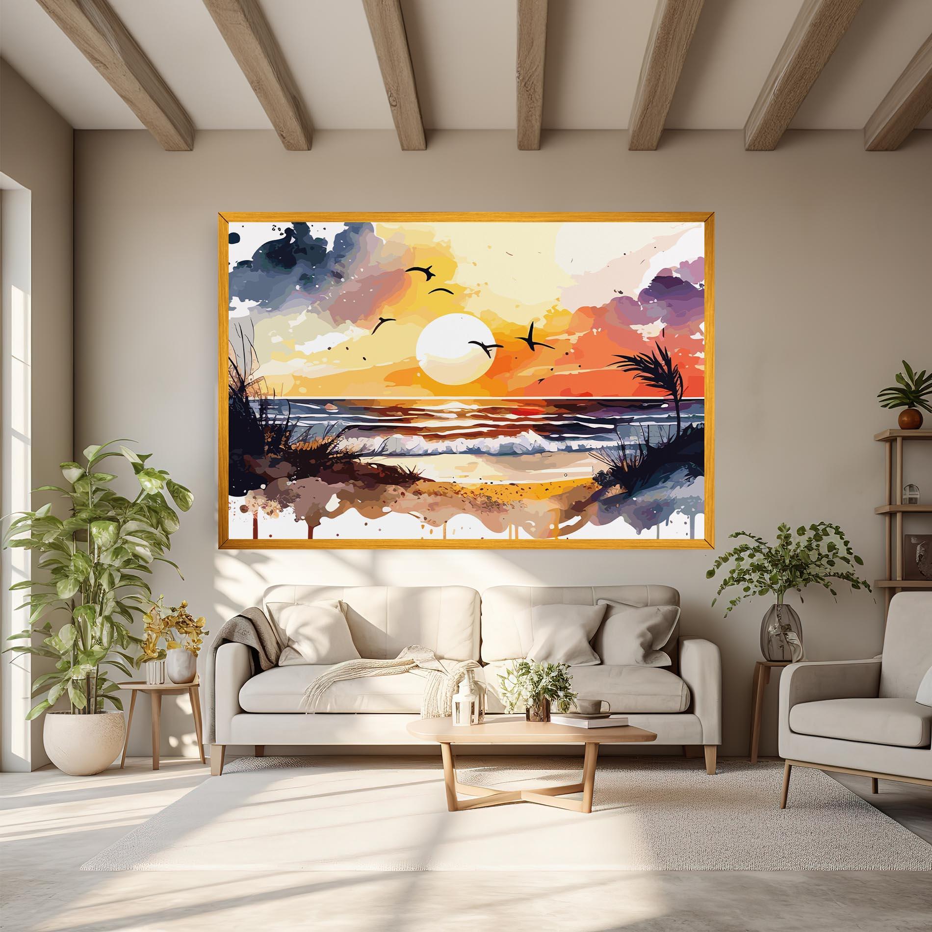 Tablou Canvas Sunset Art View mockup 6