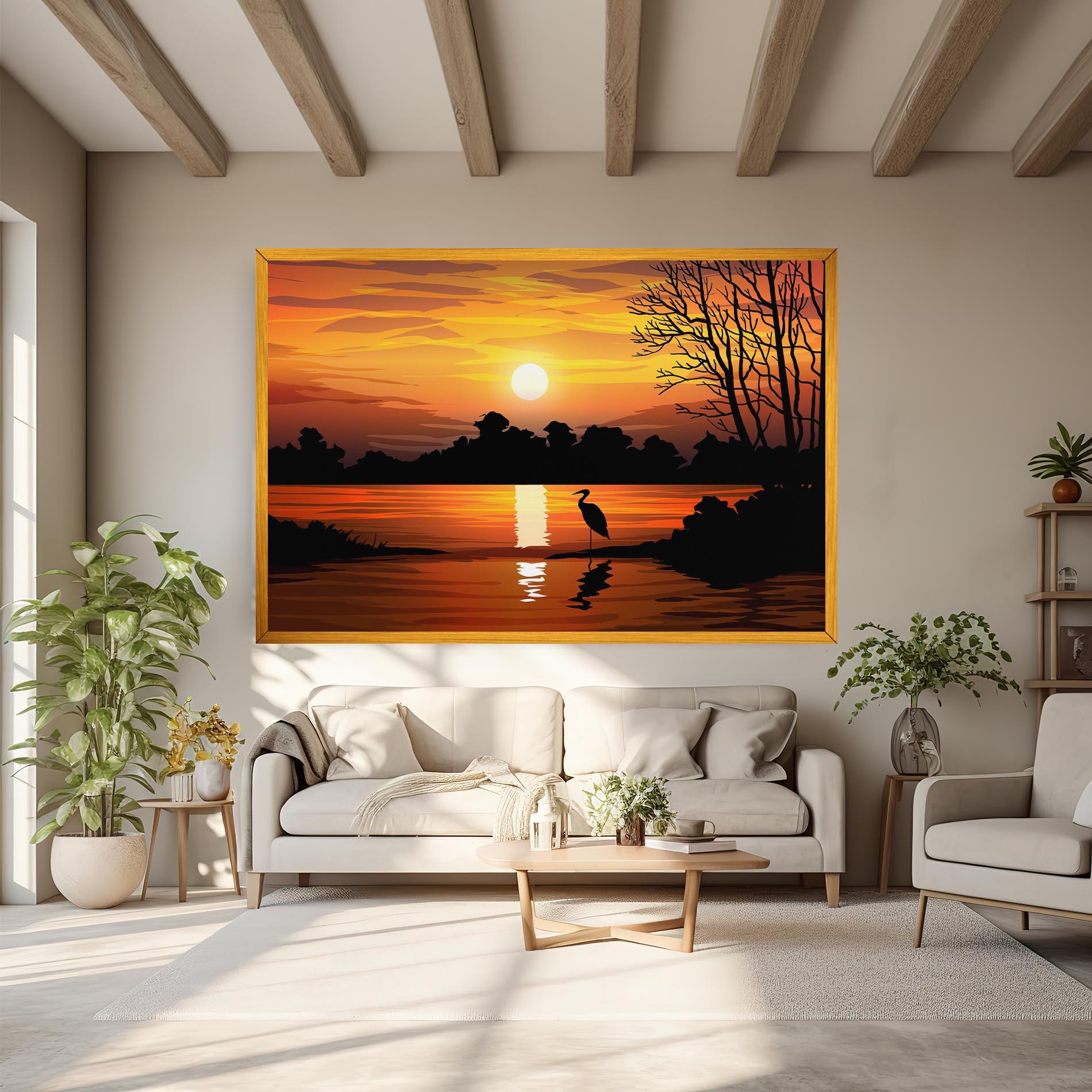 Tablou Canvas Sunset Land mockup 6