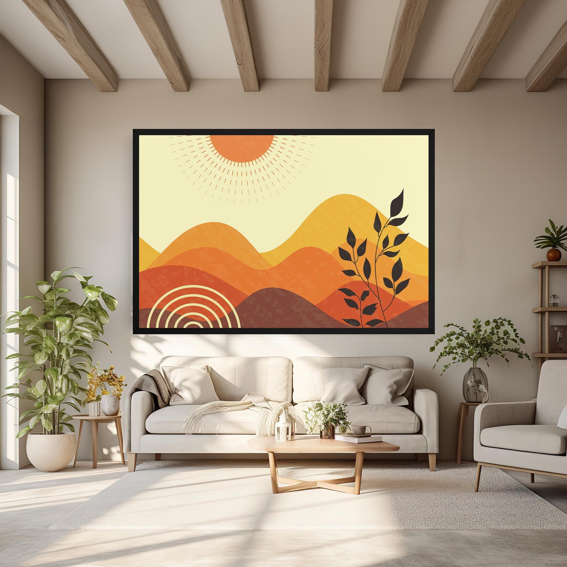 Tablou Canvas Minimalist Sunset Art mockup 6