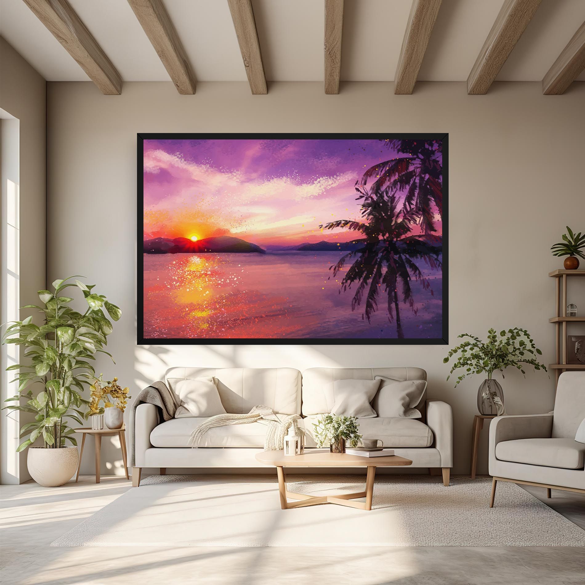 Purple Sunrise Art mockup 6