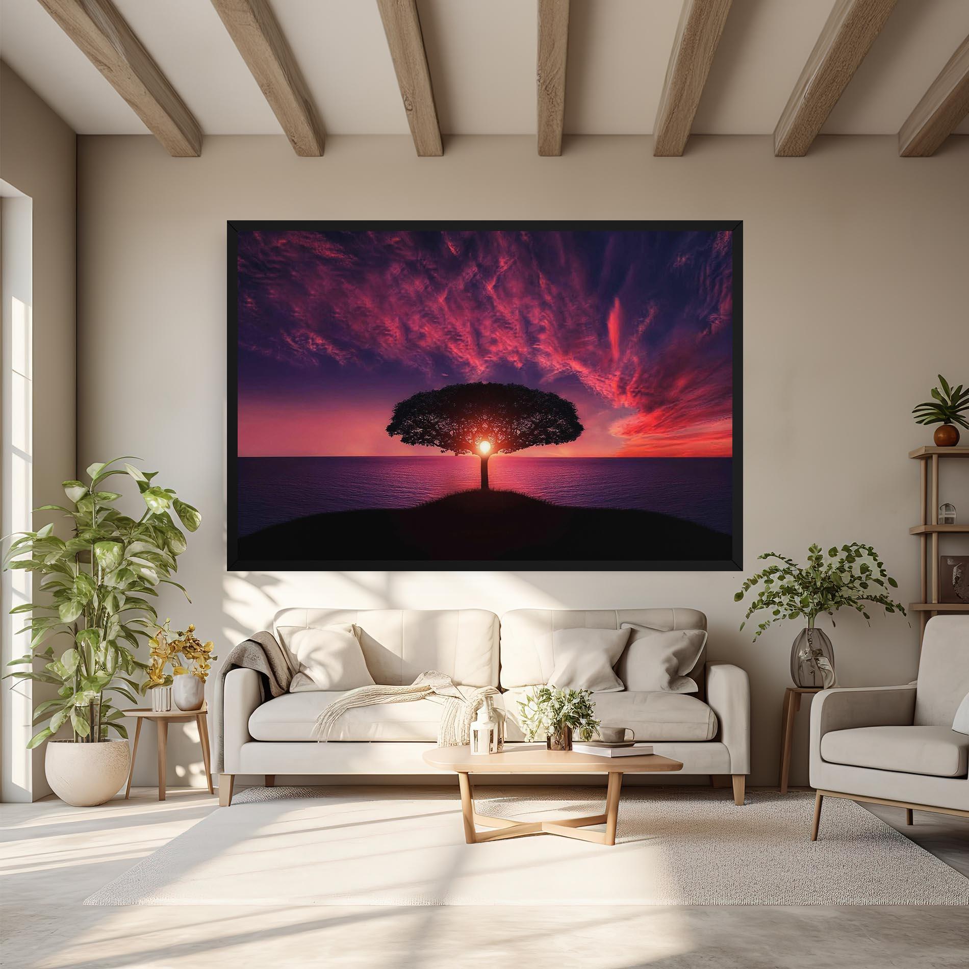 Tablou Canvas Sun Tree mockup 6