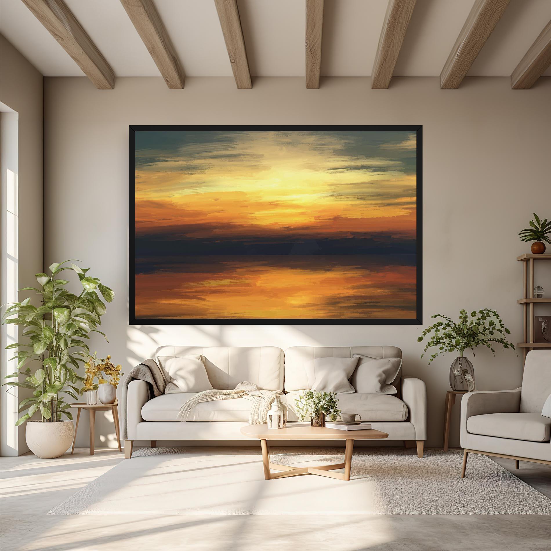 Tablou Canvas Sunset Oil Paint mockup 6