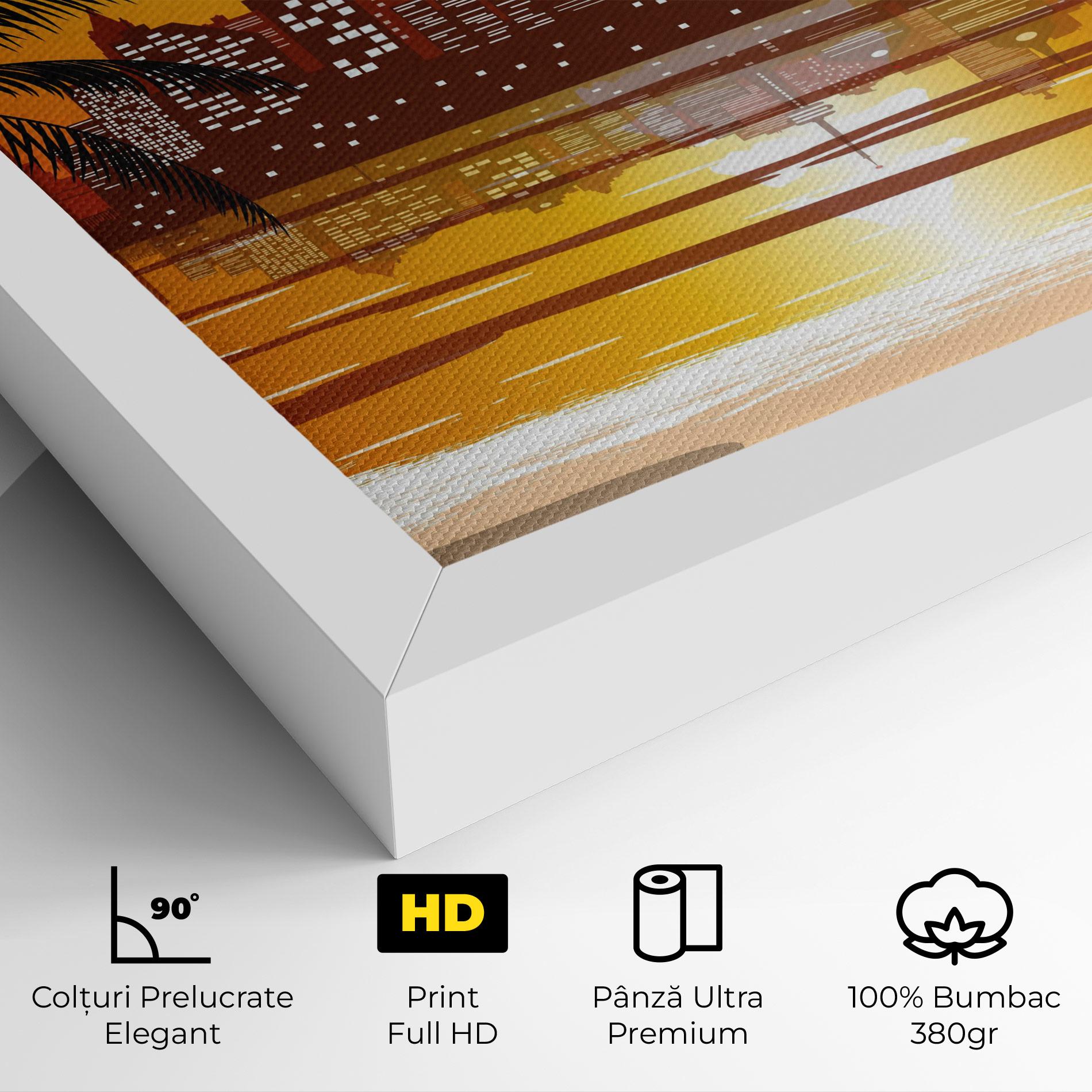 Tablou Canvas City Sunrise View mockup 4