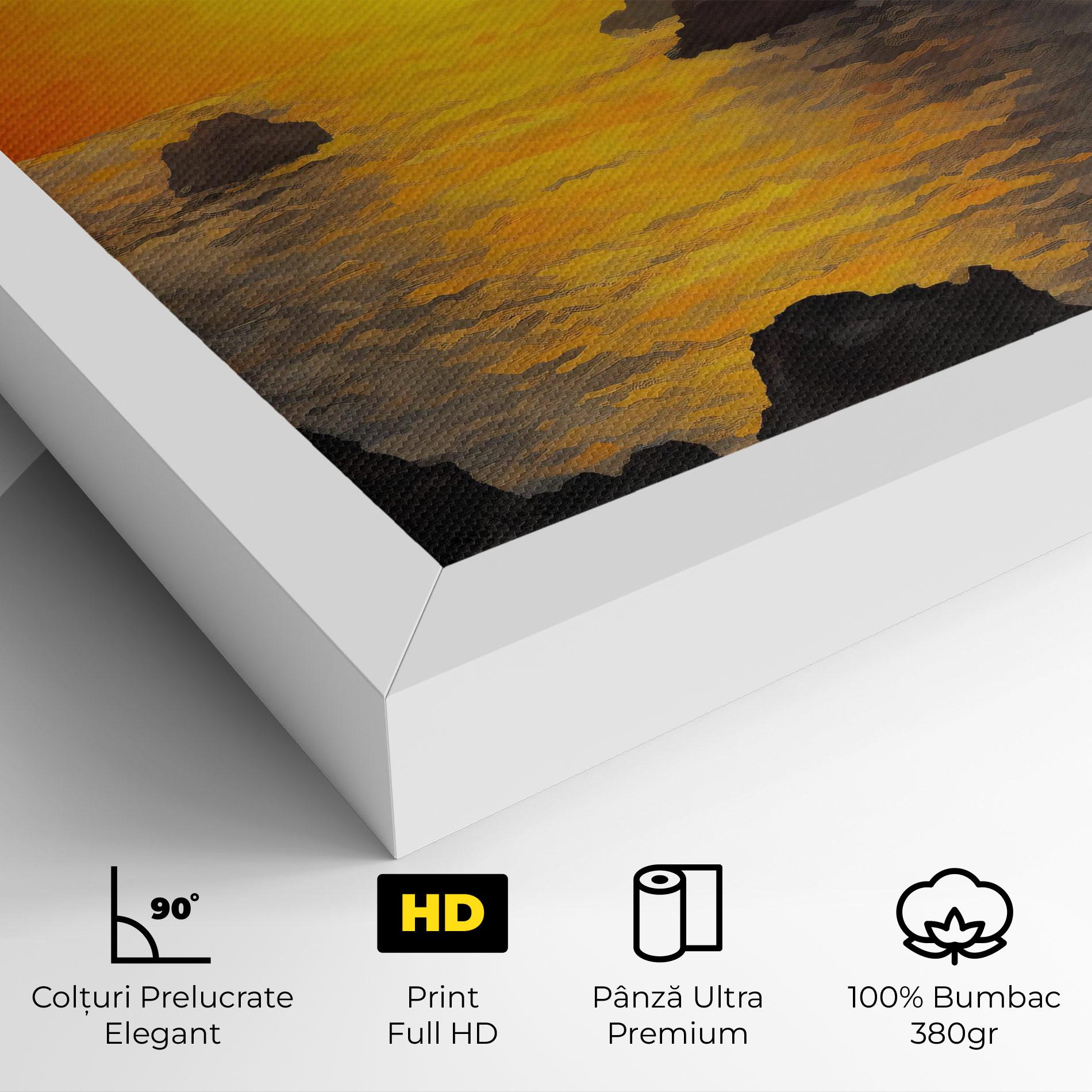 Tablou Canvas Mountains Rocks Painting mockup 4