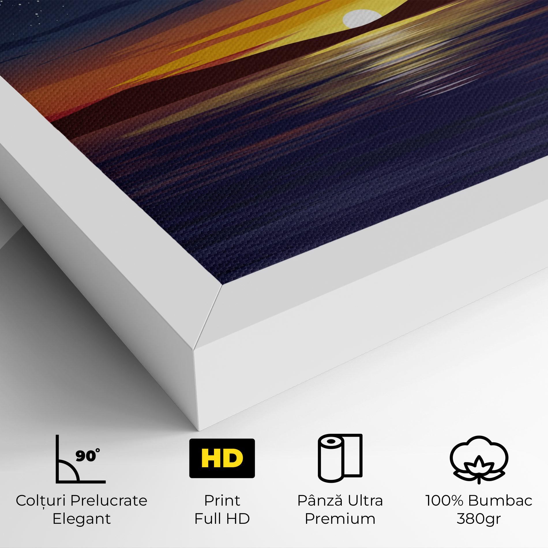 Tablou Canvas Ocean Moon Sunset mockup 4