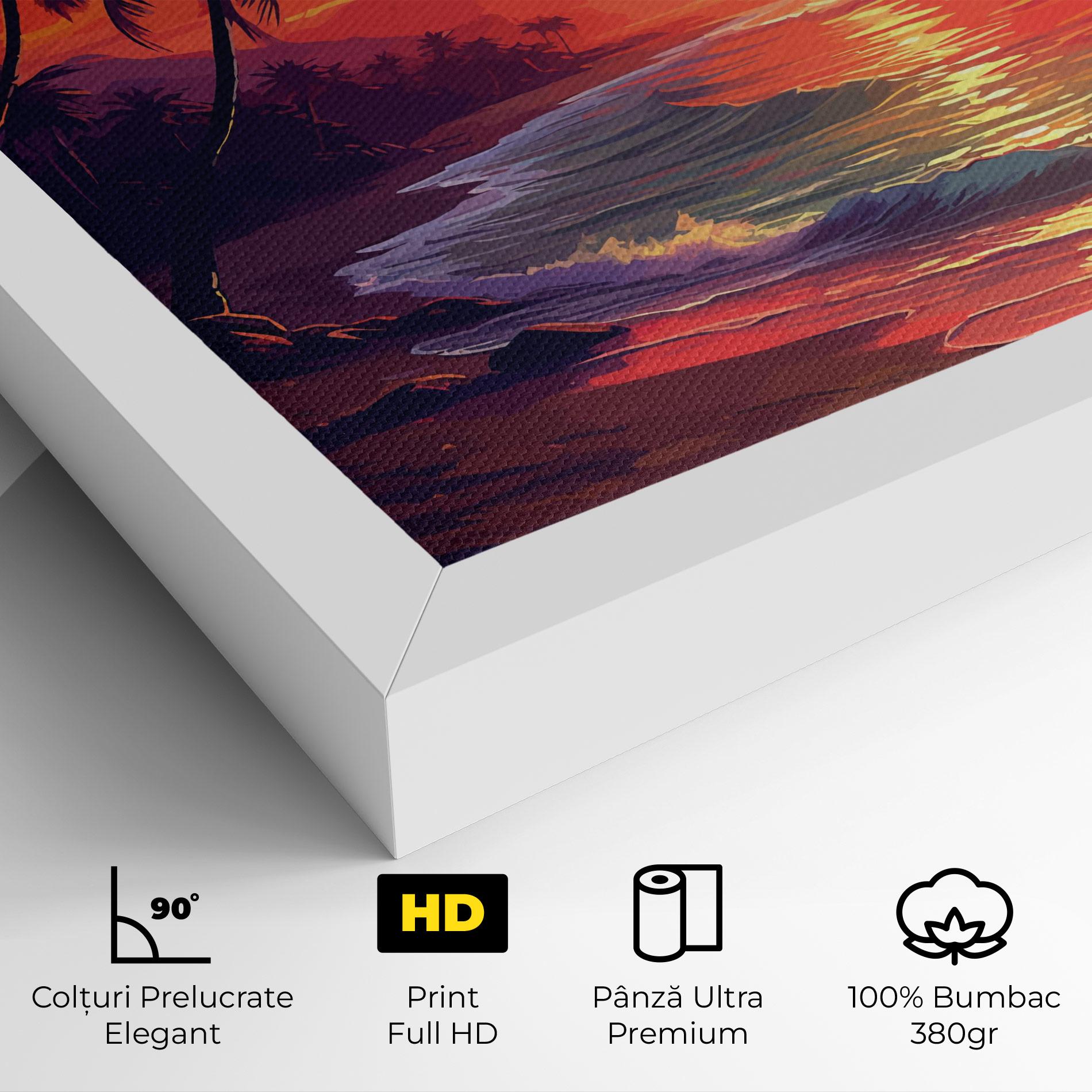 Tablou Canvas Purple Orange Sunlight mockup 4
