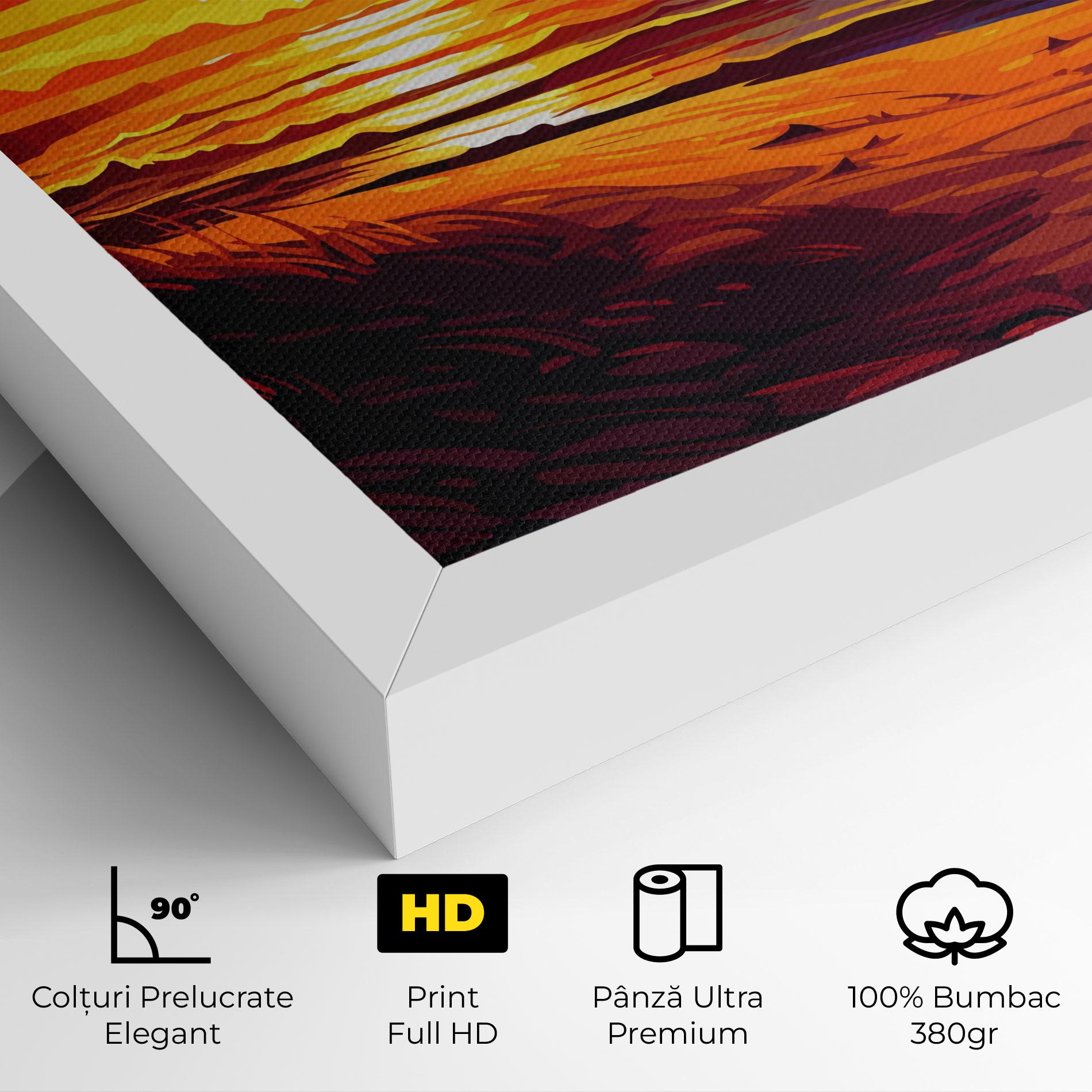 Tablou Canvas Strong Orange Sunset mockup 4
