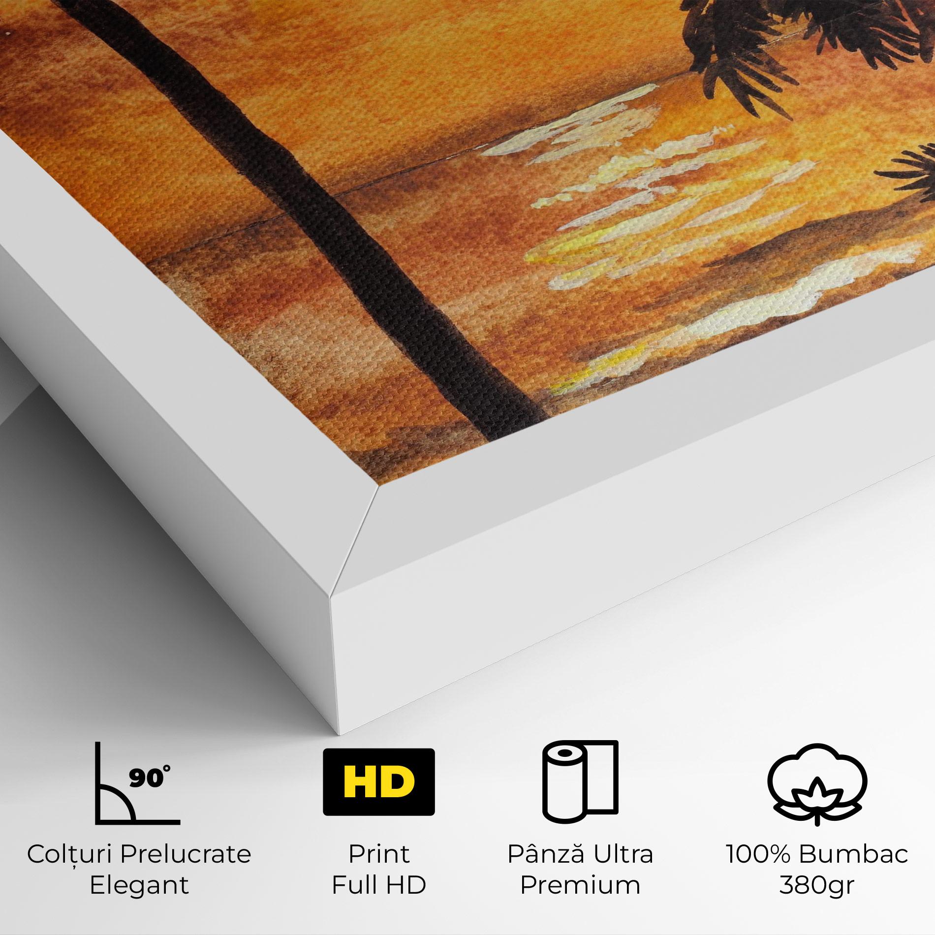 Tablou Canvas Watercolor Painting Sunrise mockup 4
