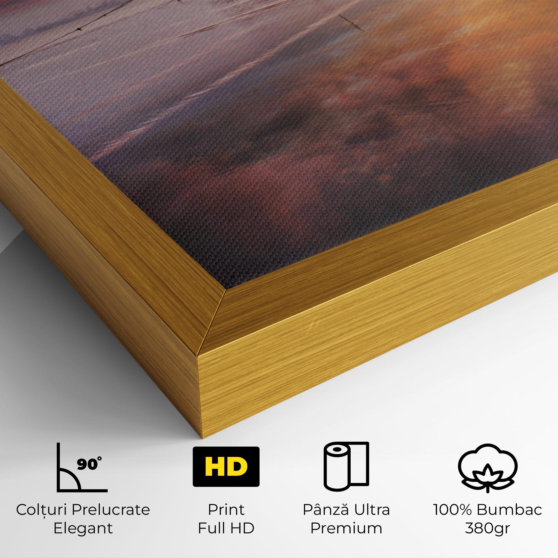 Tablou Canvas Beauty Boat Sunrise mockup 4