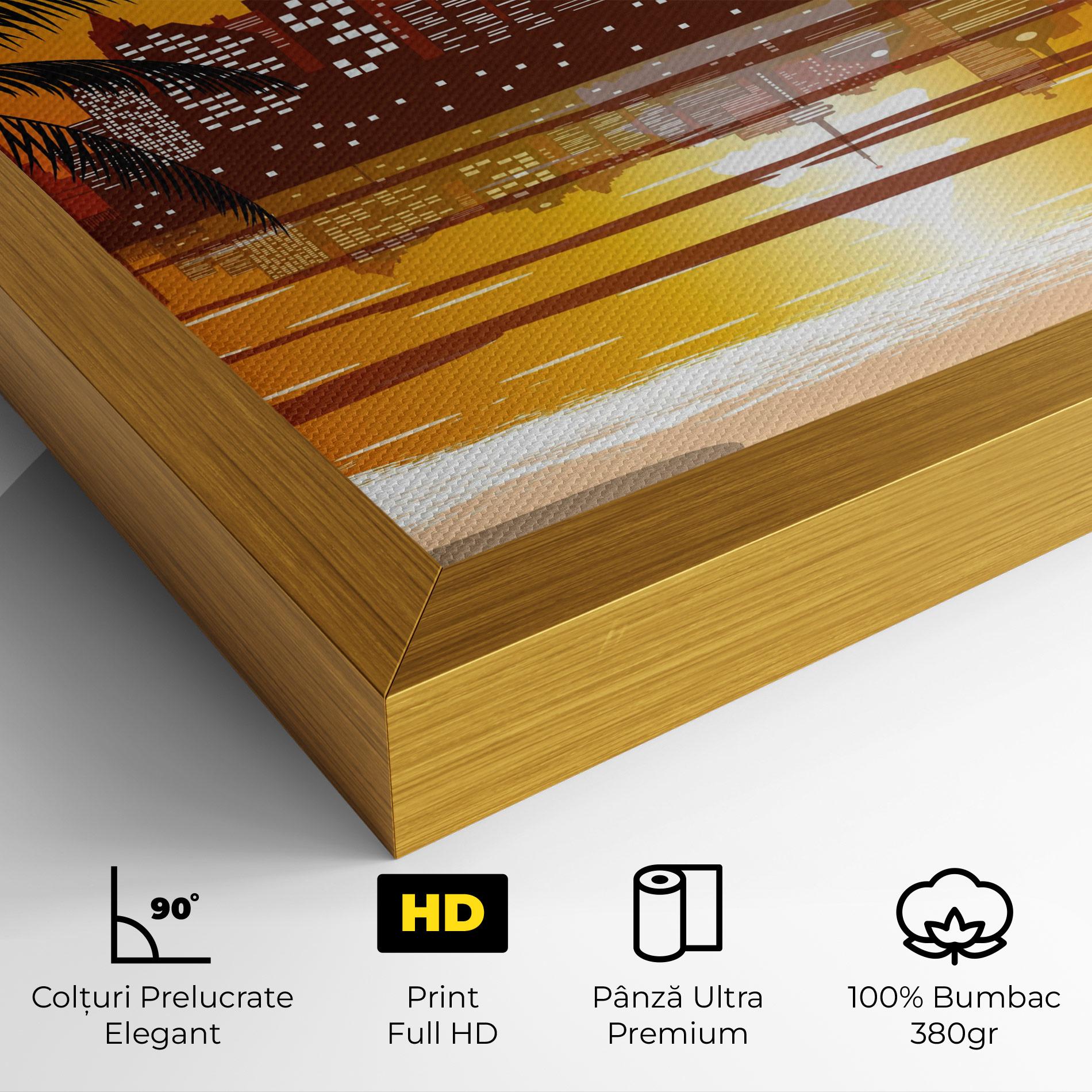 Tablou Canvas City Sunrise View mockup 4