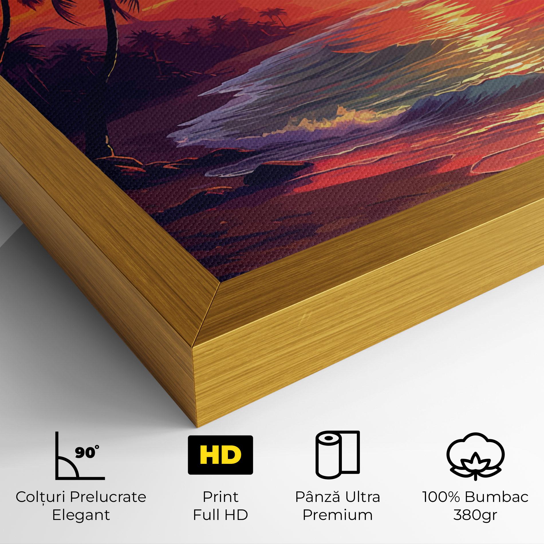 Tablou Canvas Purple Orange Sunlight mockup 4