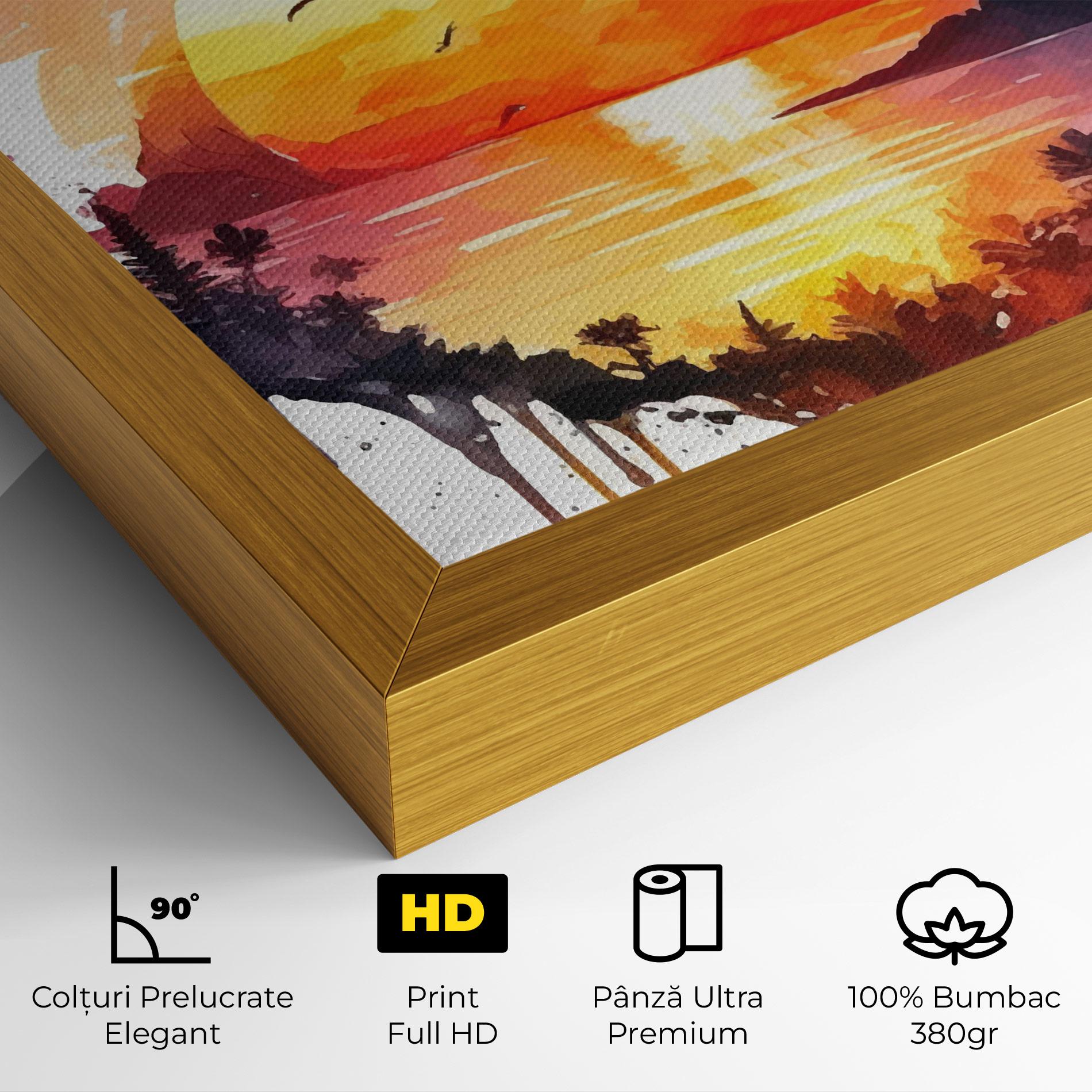 Tablou Canvas Purple Sunset Art mockup 4