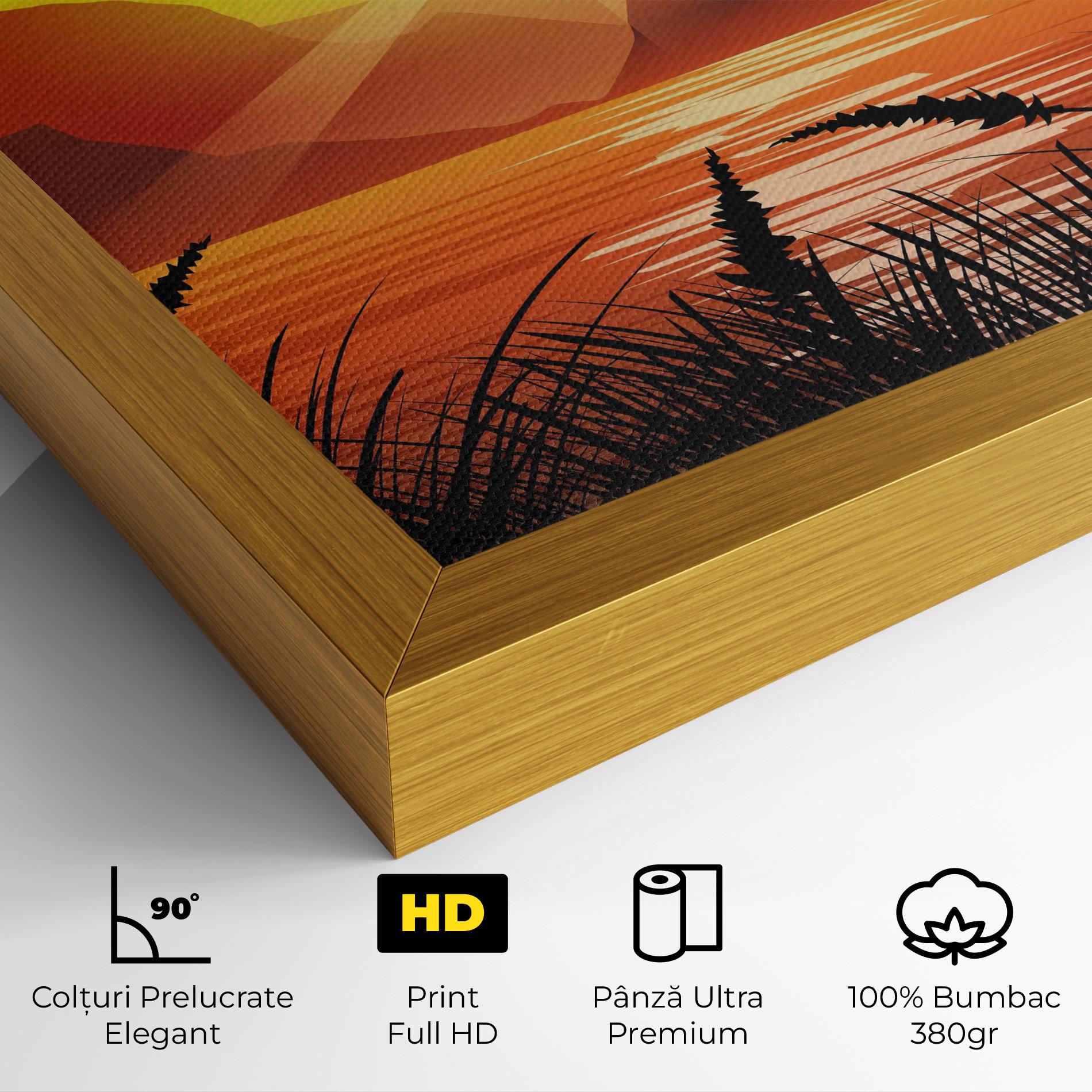 Tablou Canvas Sunrise Grass Art mockup 4