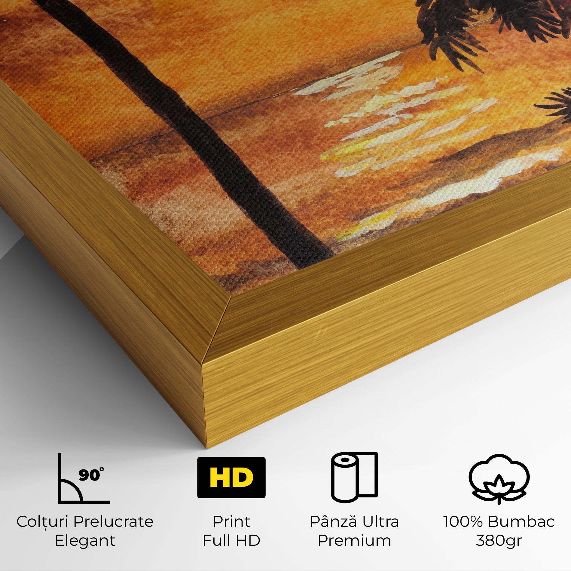 Tablou Canvas Watercolor Painting Sunrise mockup 4