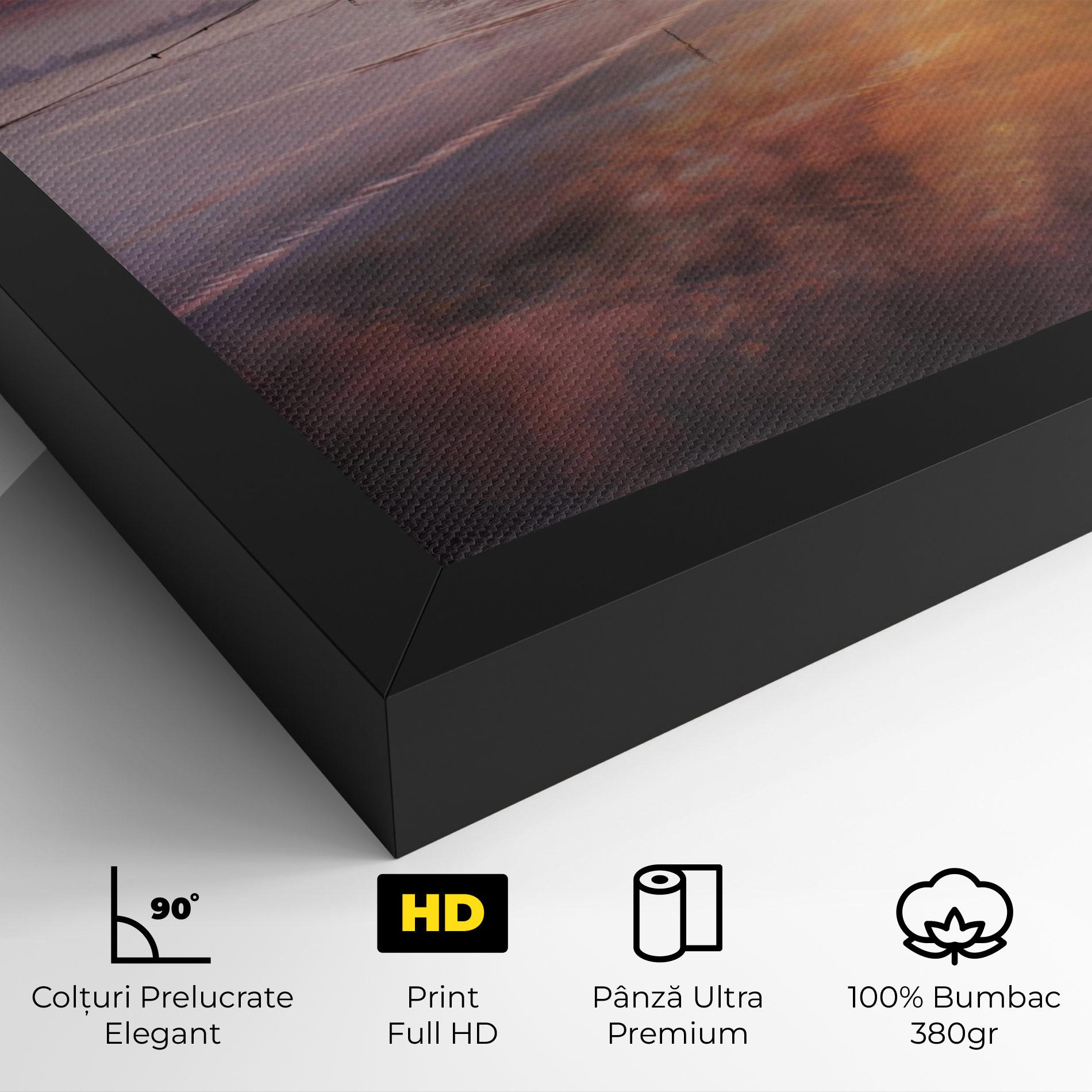 Tablou Canvas Beauty Boat Sunrise mockup 4