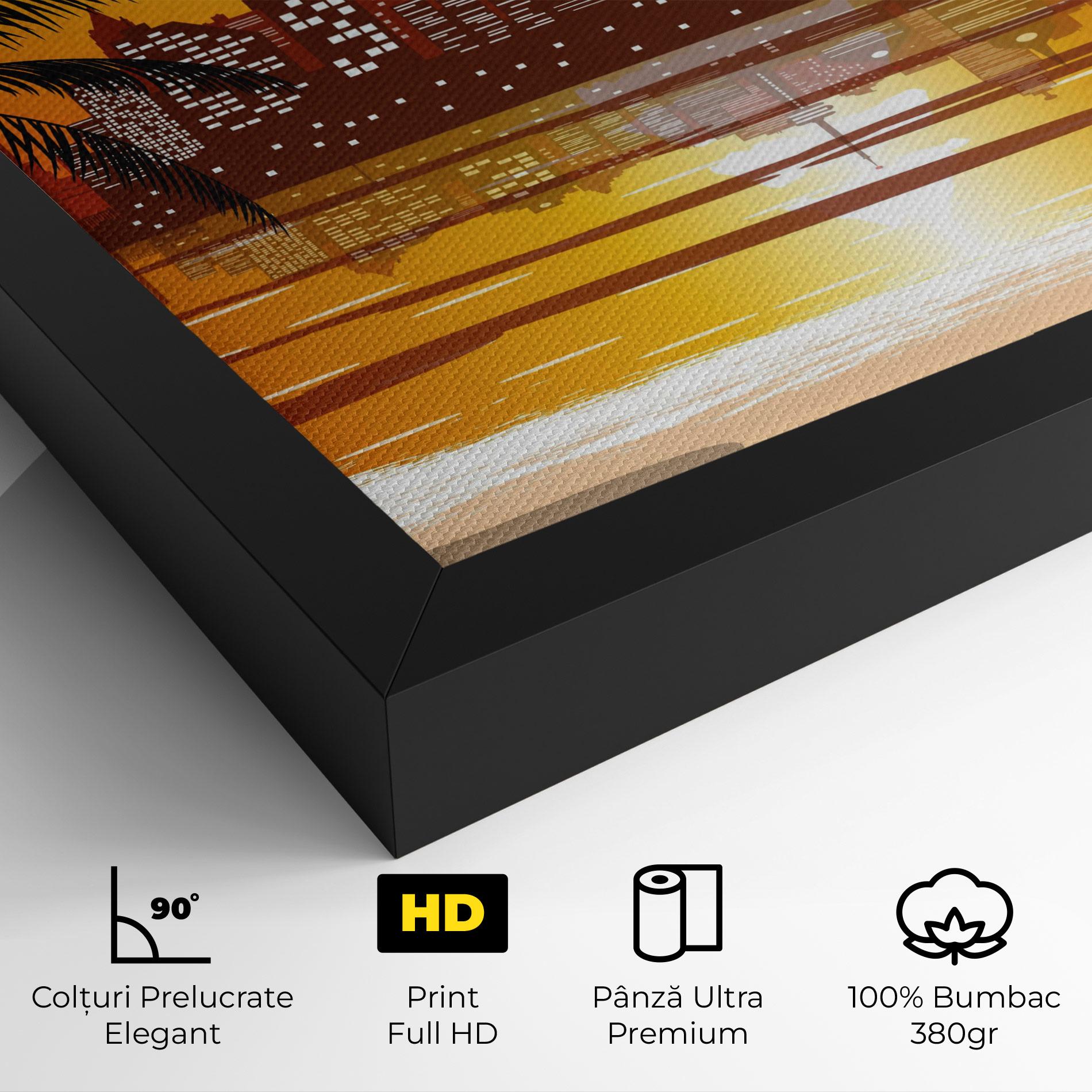 Tablou Canvas City Sunrise View mockup 4