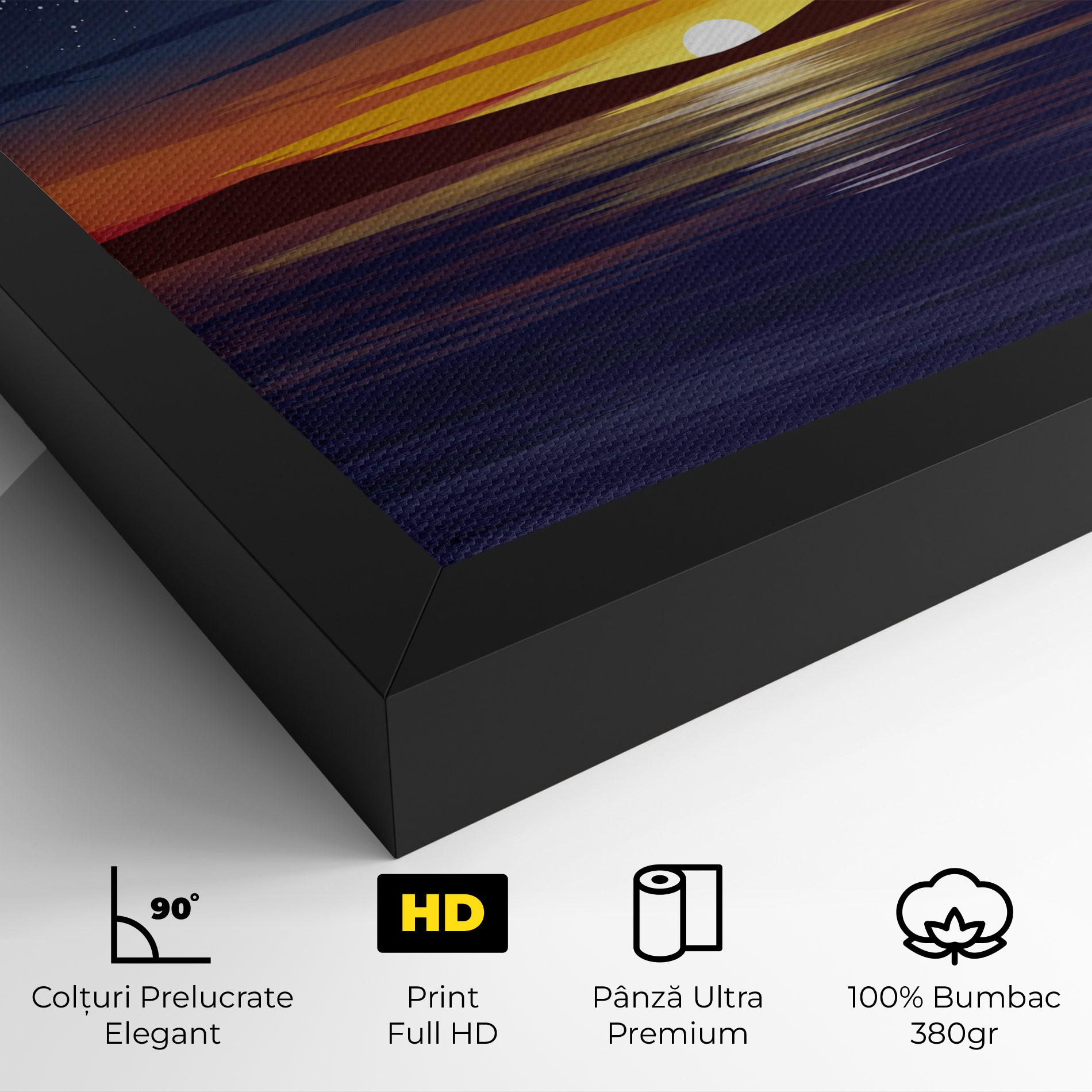 Tablou Canvas Ocean Moon Sunset mockup 4