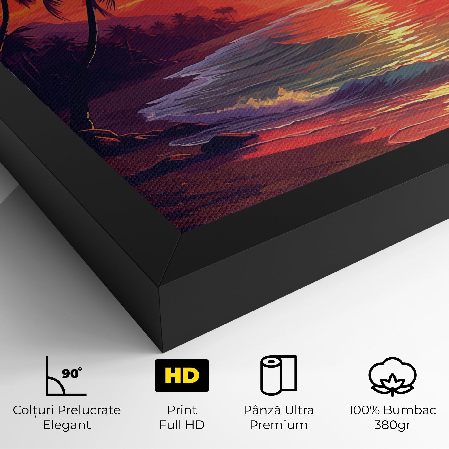 Tablou Canvas Purple Orange Sunlight mockup 4