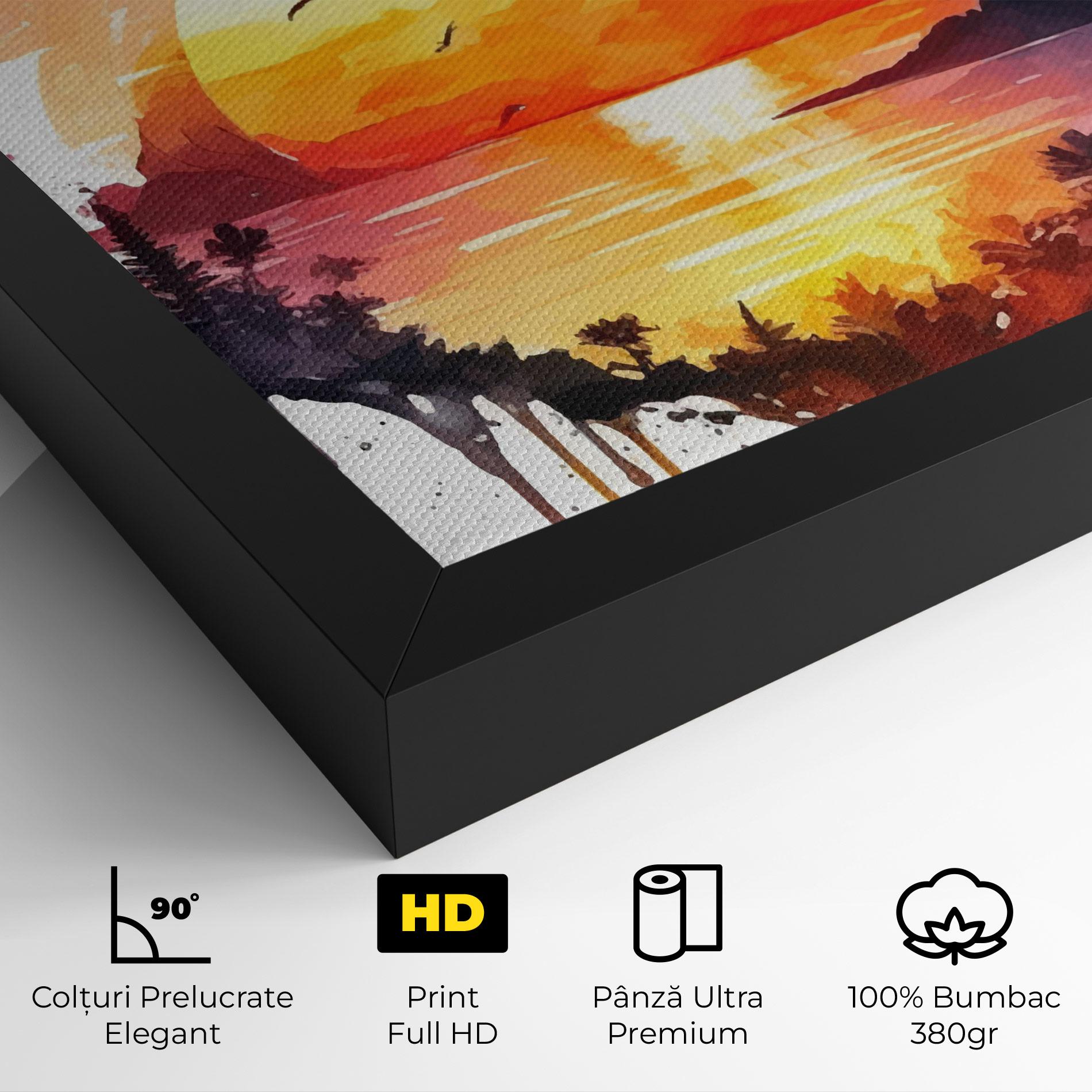 Tablou Canvas Purple Sunset Art mockup 4