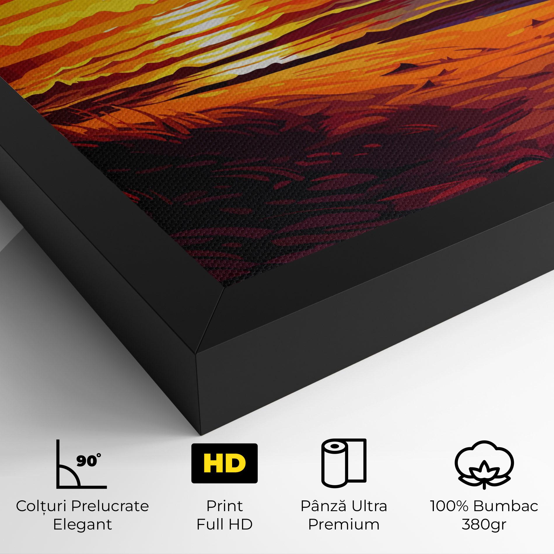 Tablou Canvas Strong Orange Sunset mockup 4