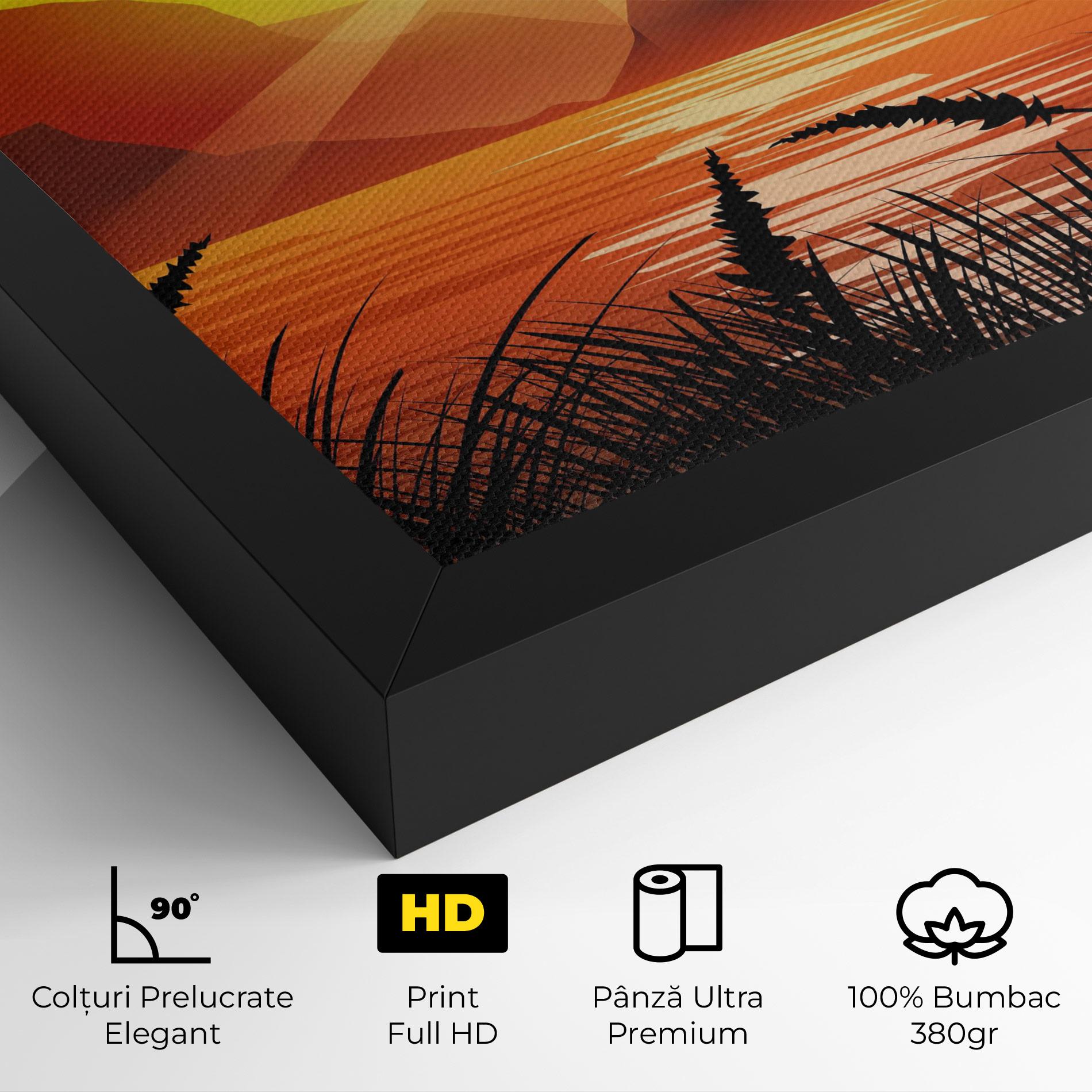 Tablou Canvas Sunrise Grass Art mockup 4