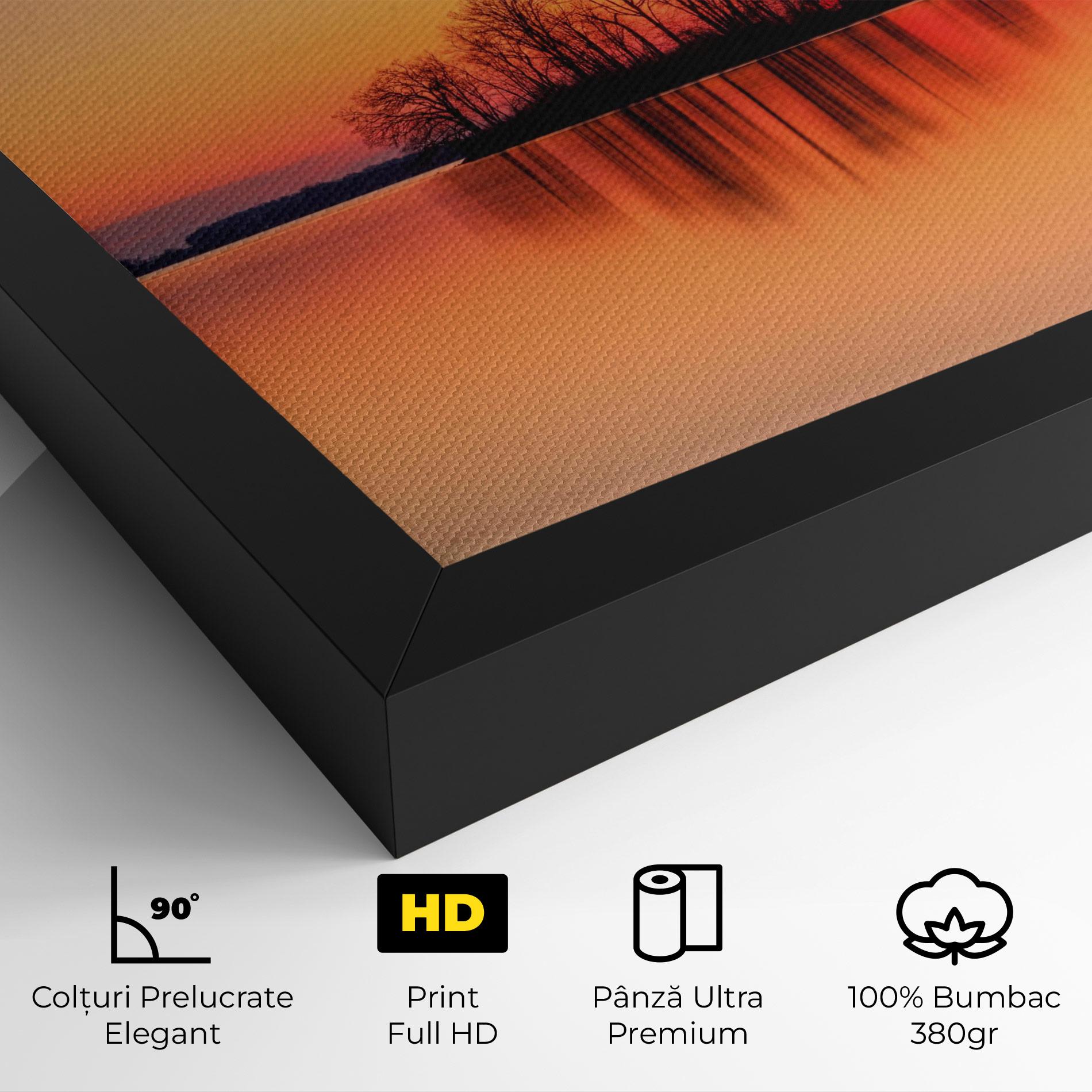 Tablou Canvas Tree Sunset Lake mockup 4