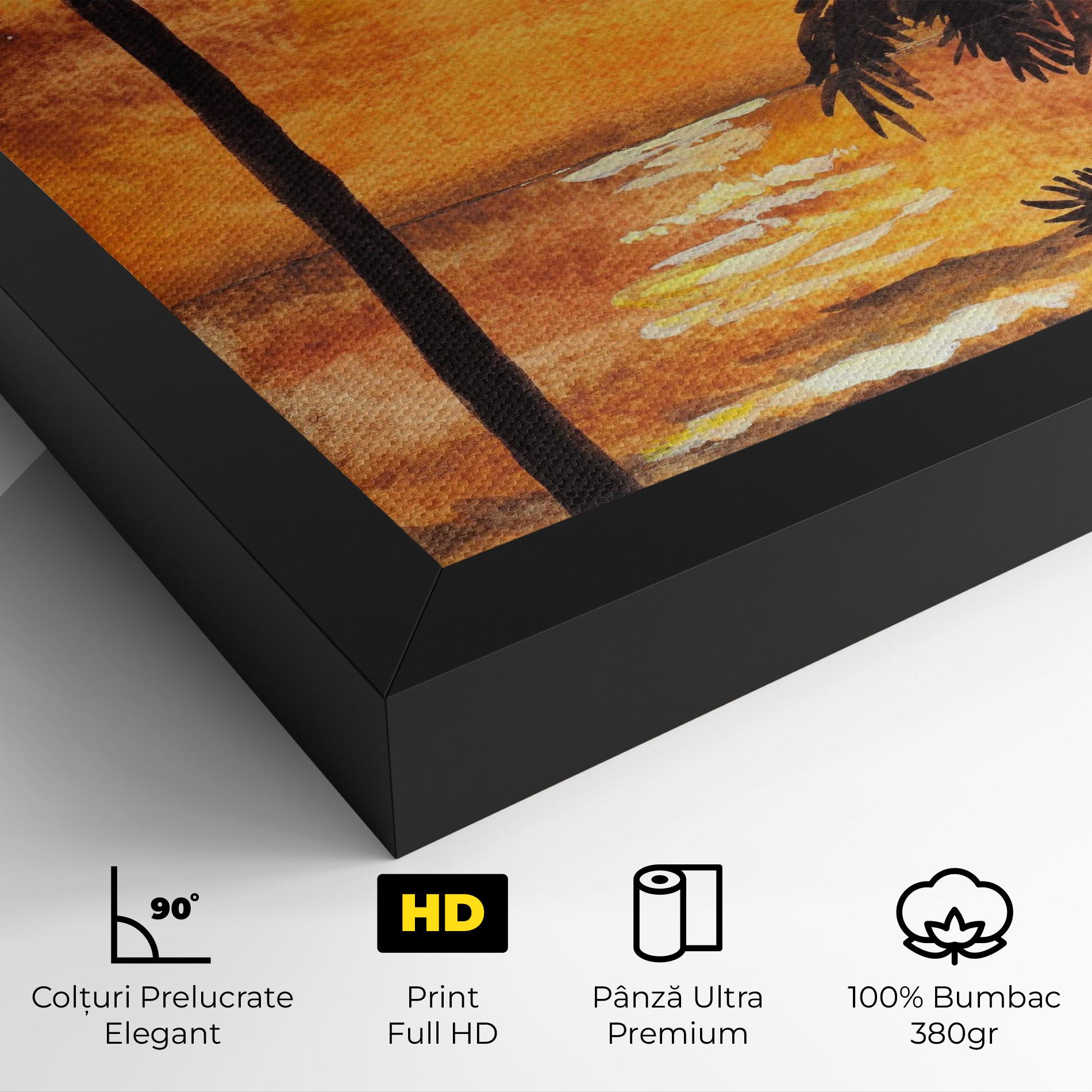 Tablou Canvas Watercolor Painting Sunrise mockup 4