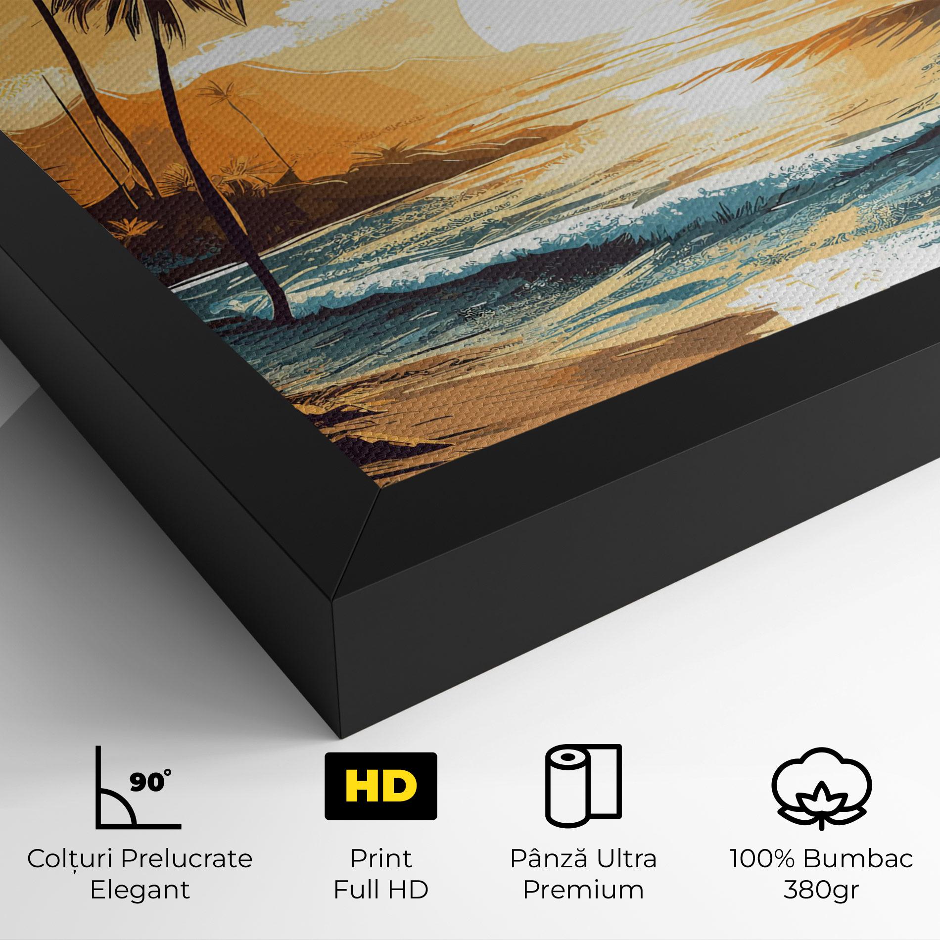 Tablou Canvas Yellow Blue Sunrise mockup 4