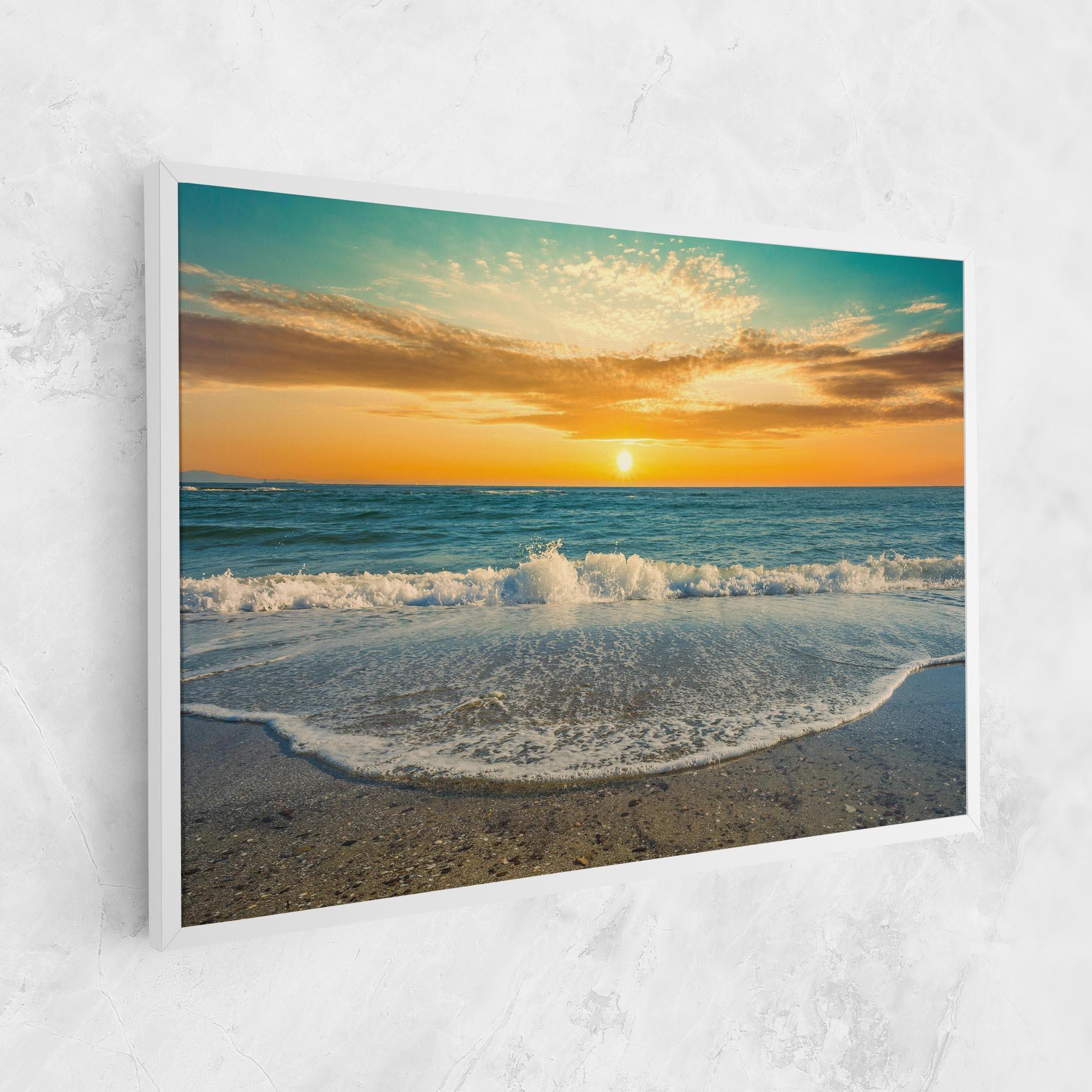 Tablou Canvas Beach Dramatic Sunset mockup 1
