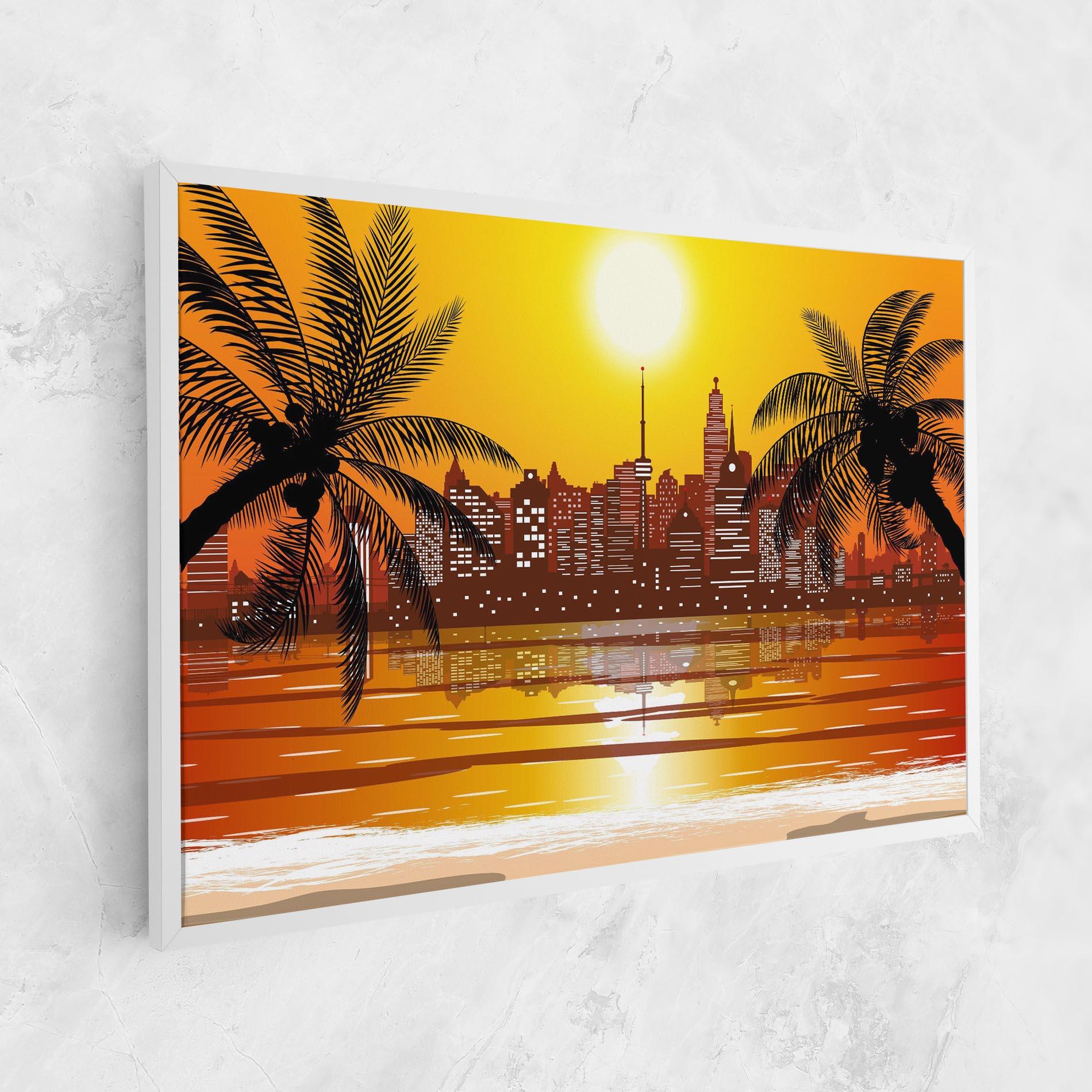 Tablou Canvas City Sunrise View mockup 1