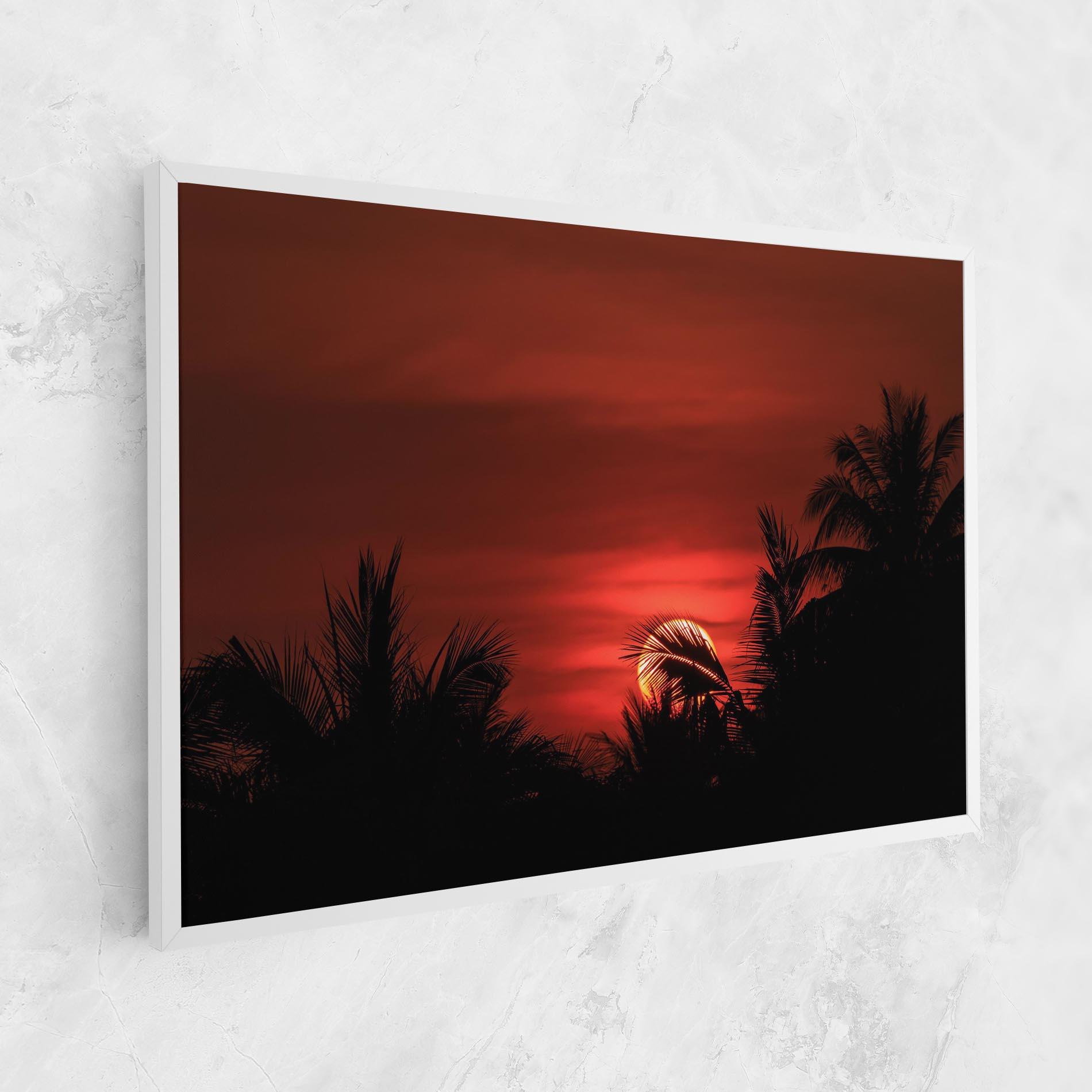 Tablou Canvas Coconuts Tree Sunset mockup 1