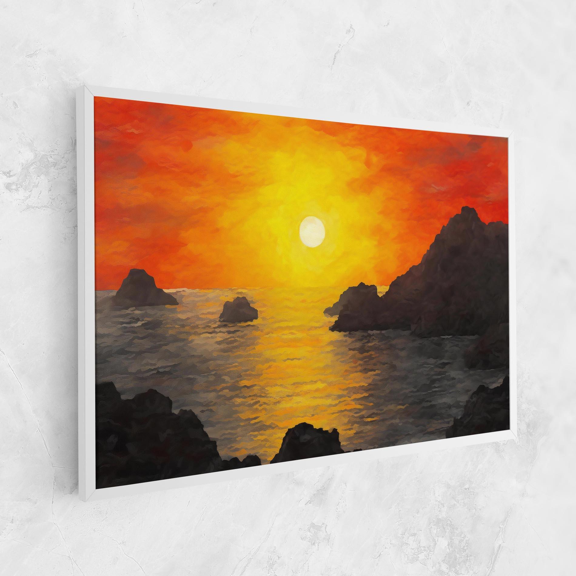 Tablou Canvas Mountains Rocks Painting mockup 1