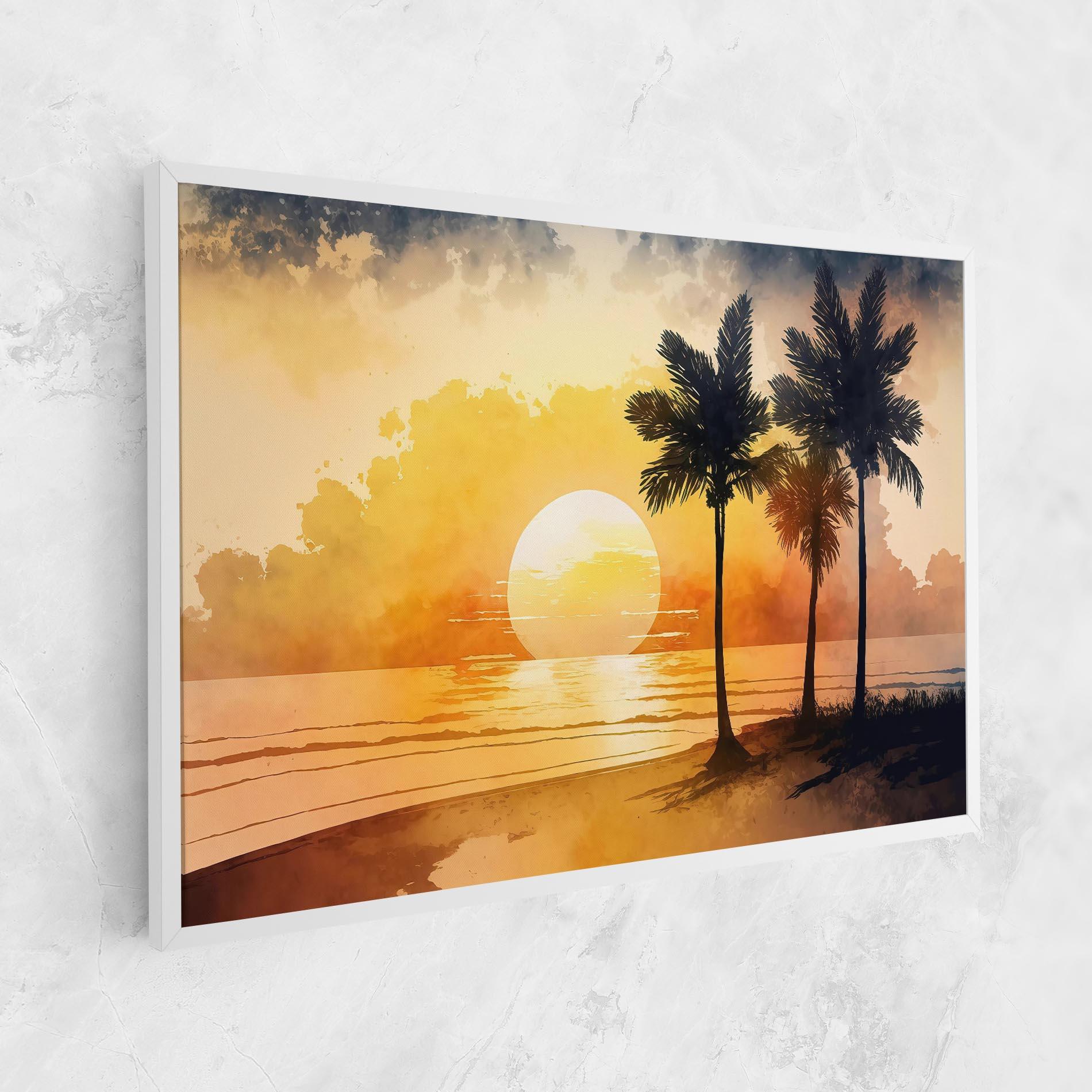 Tablou Canvas Palm Trees Sunset mockup 1