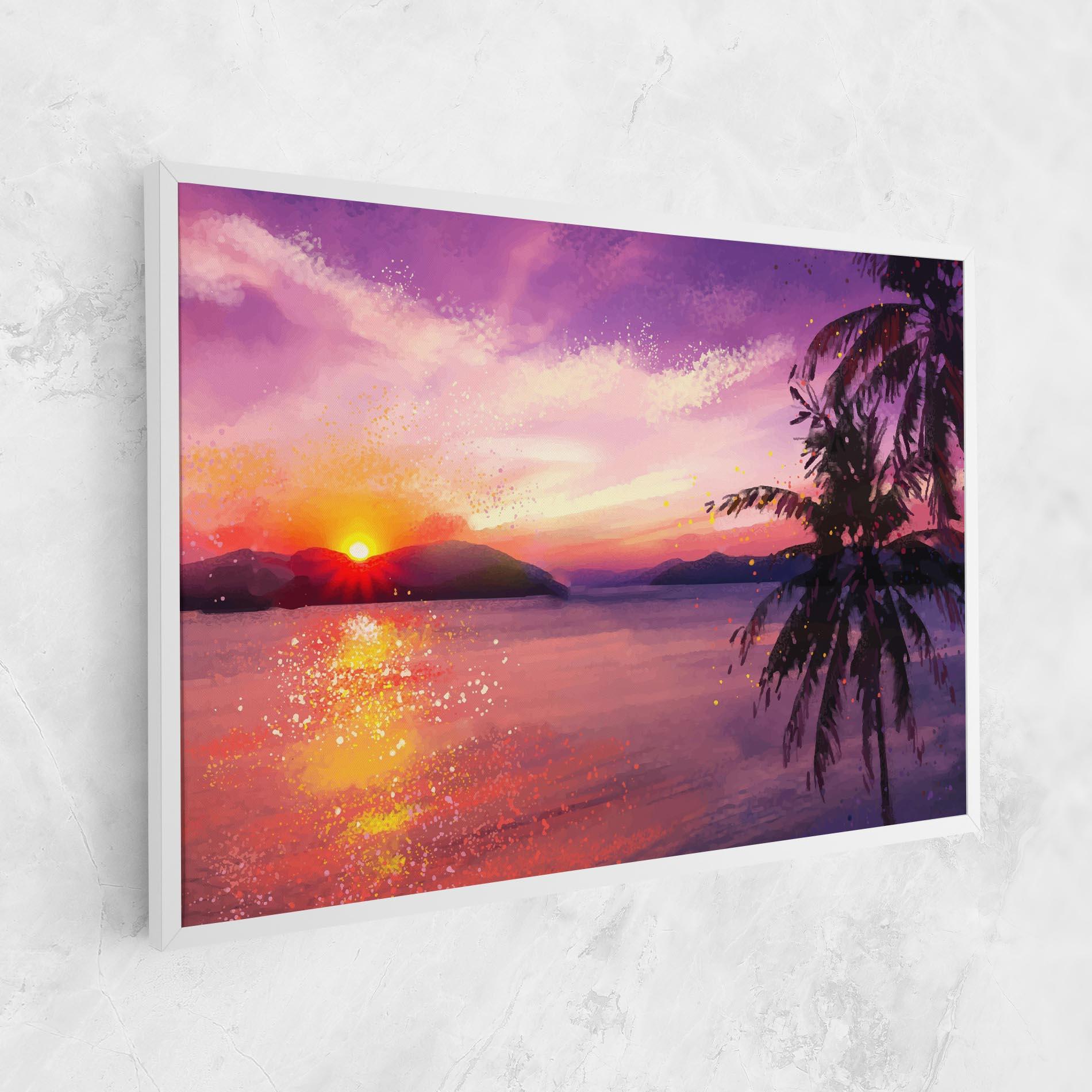 Tablou Canvas Purple Sunrise Art mockup 1