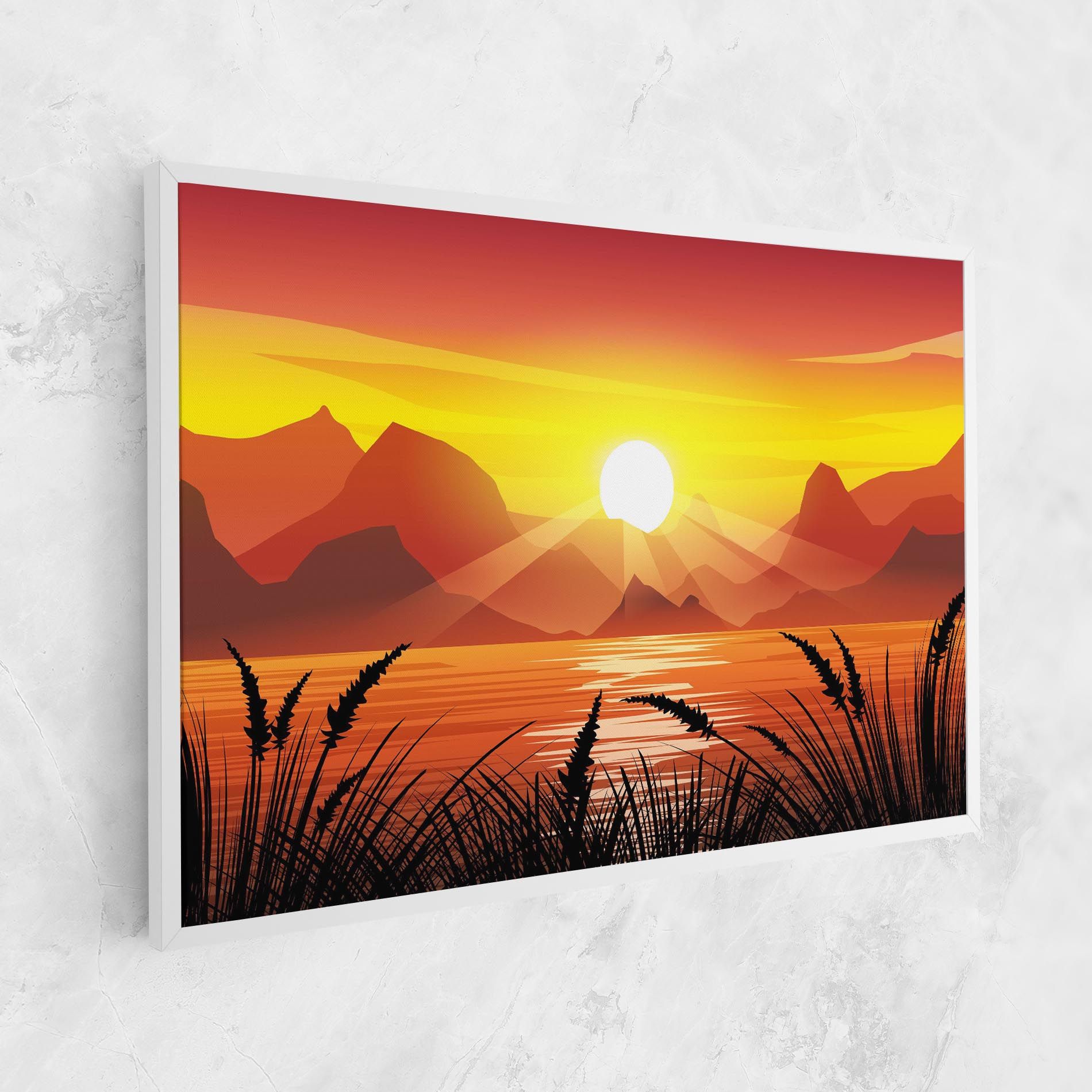 Sunrise Grass Art mockup 1