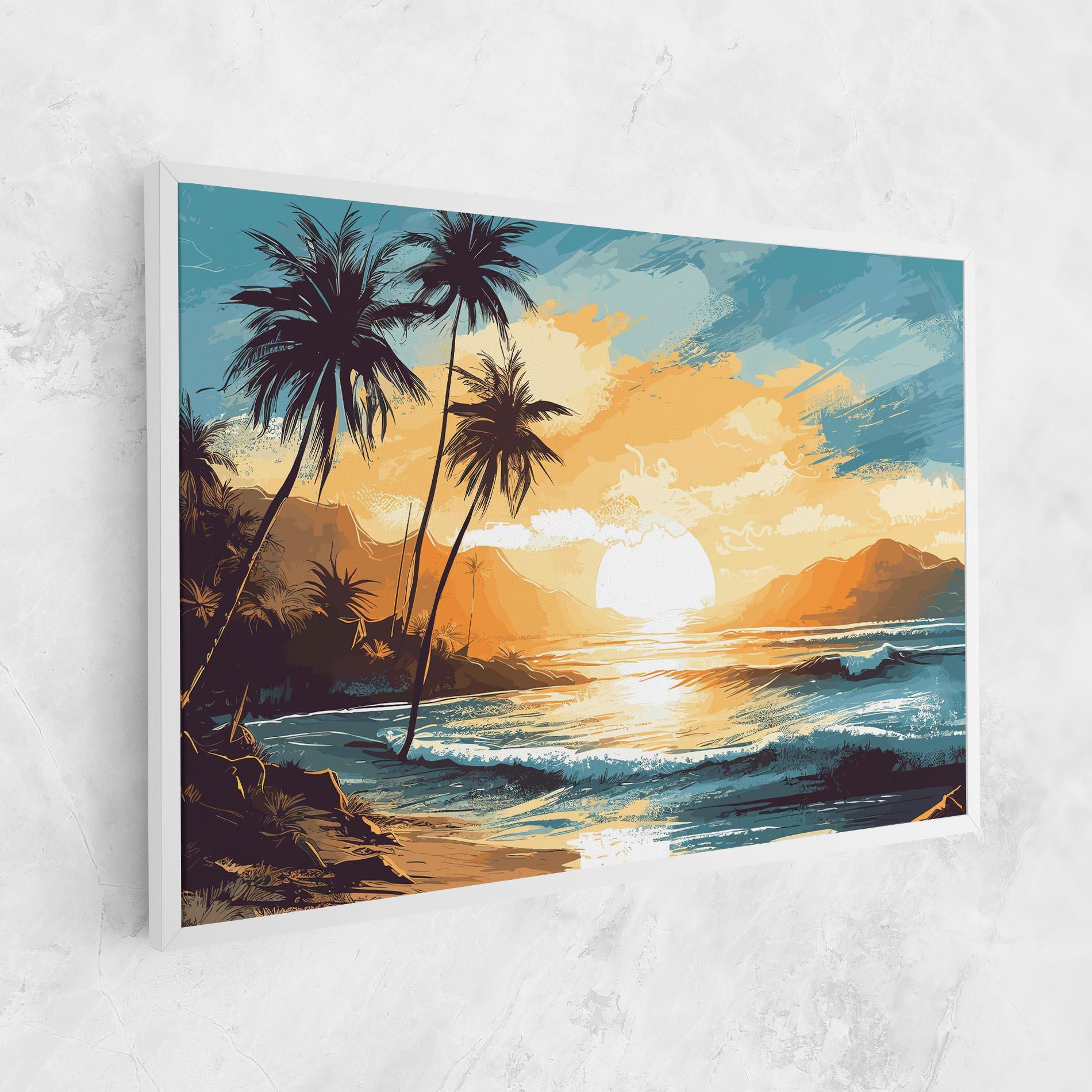 Tablou Canvas Yellow Blue Sunrise mockup 1
