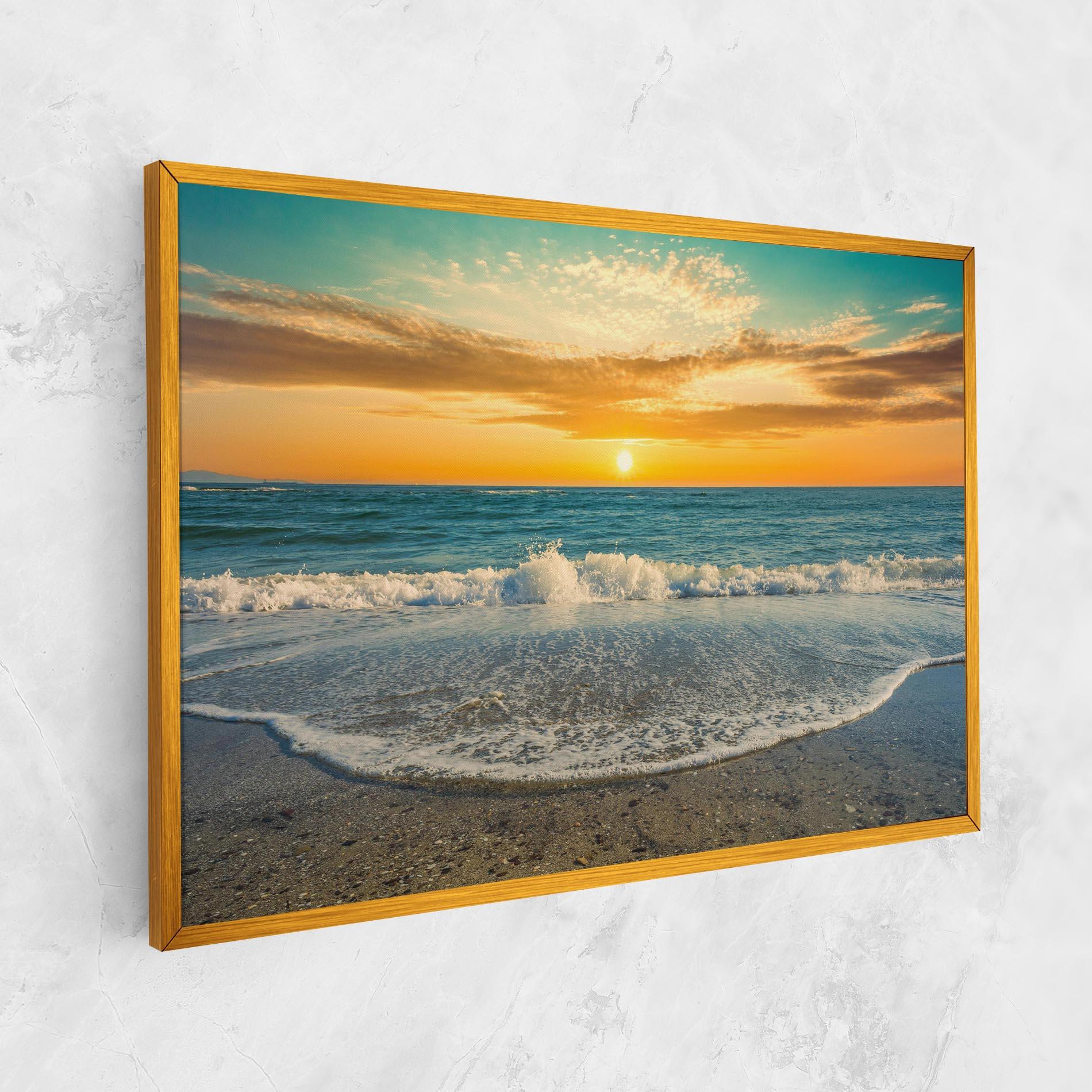 Tablou Canvas Beach Dramatic Sunset mockup 1